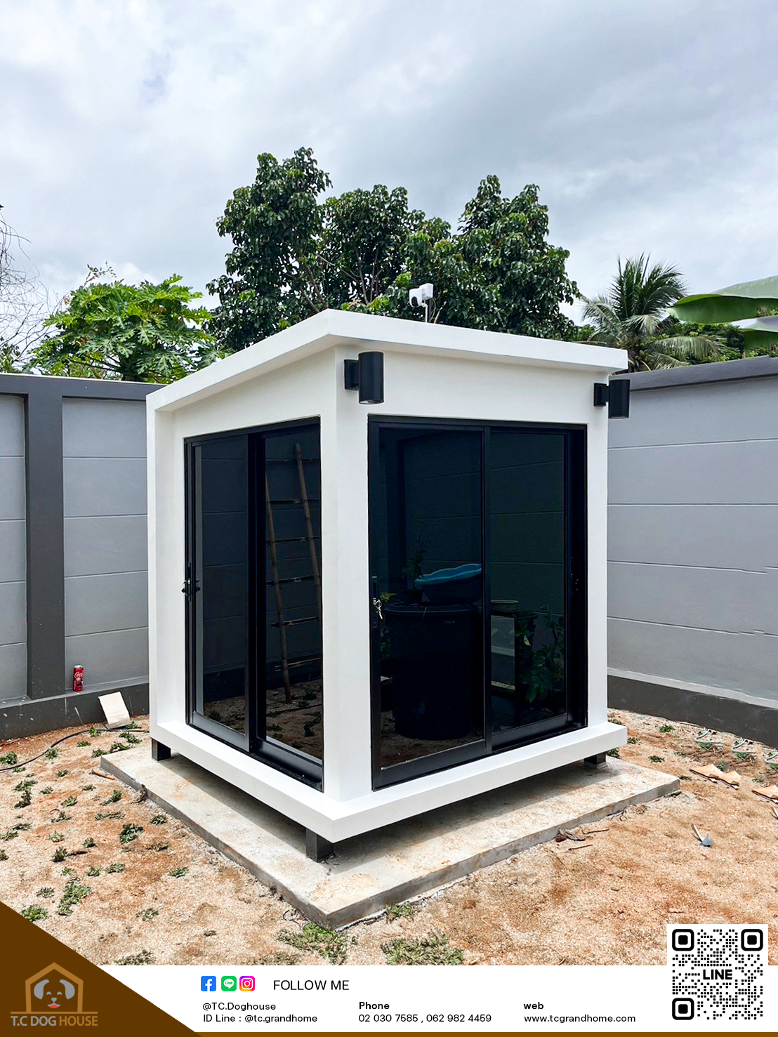 บ้านหมา บ้านแมว แบบ 3 โมเดิร์นสไตล์ ขนาด 150x170x180cm.