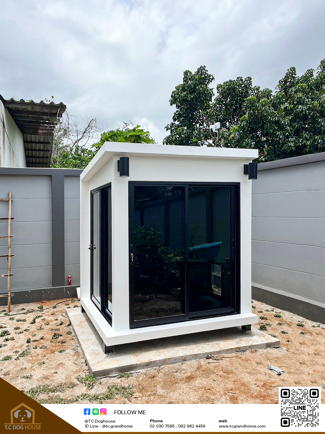 บ้านหมา บ้านแมว แบบ 3 โมเดิร์นสไตล์ ขนาด 150x170x180cm. - Image 3