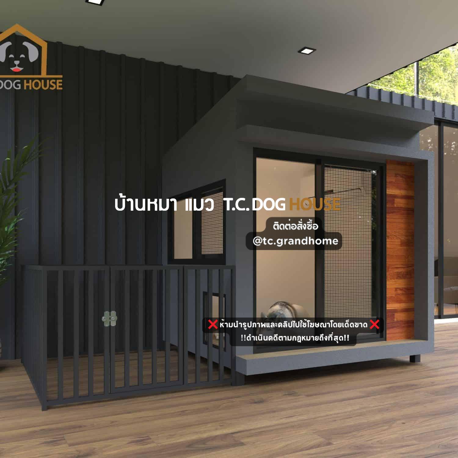 บ้านหมา บ้านแมว แบบ 6 โมเดิร์นสไตล์ ขนาด 150x170x180cm. - Image 3