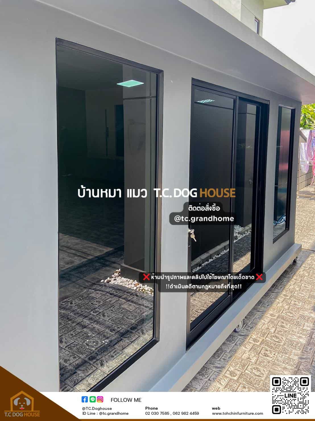 บ้านหมา บ้านแมว แบบ 3 โมเดิร์นสไตล์ ขนาด 100x350x180cm. - Image 6