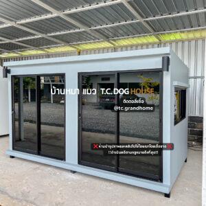 บ้านหมา บ้านแมว แบบ 3 โมเดิร์นสไตล์ ขนาด 180x350x200cm.