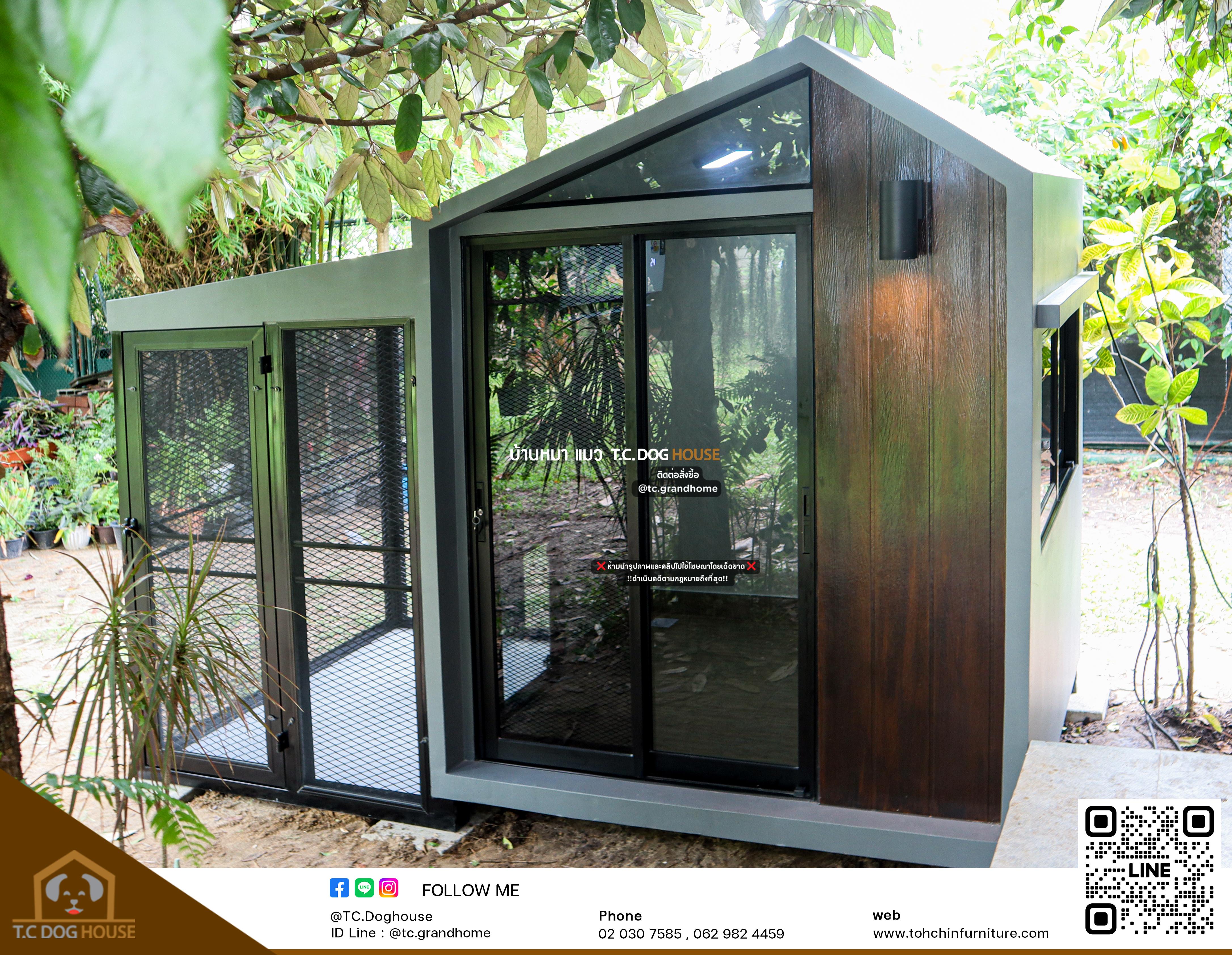 บ้านหมา บ้านแมว แบบ 11 นอร์ดิกสไตล์ ขนาด 150x290x220cm. - Image 5