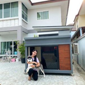 บ้านหมา บ้านแมว แบบ 6 โมเดิร์นสไตล์ ขนาด 160x200x160cm.
