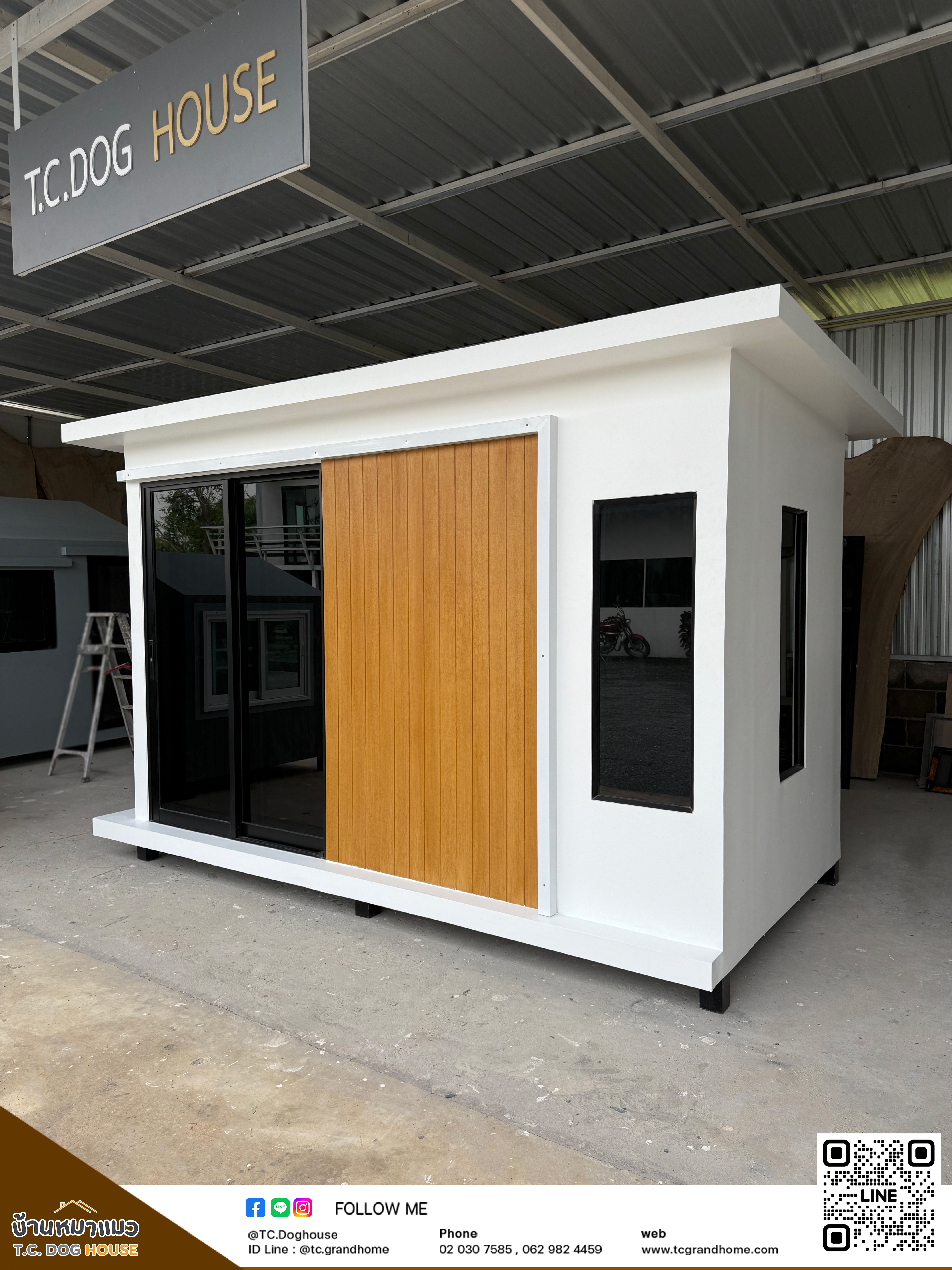 บ้านหมา บ้านแมว แบบ 44 โมเดิร์นสไตล์ ขนาด 150x300x200cm. - Image 3