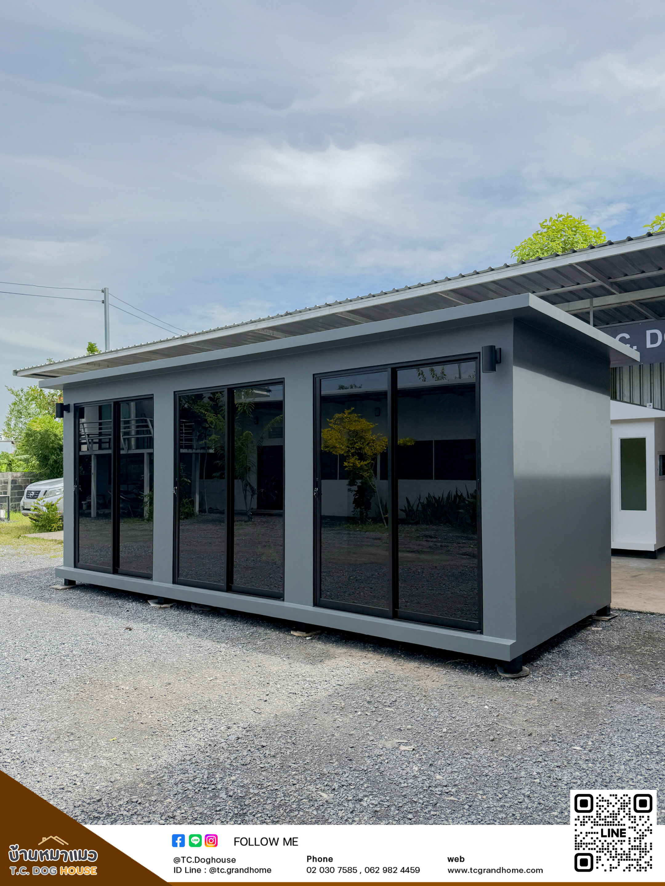 บ้านหมา บ้านแมว แบบ 3 โมเดิร์นสไตล์ ขนาด 200x600x240cm. - Image 3