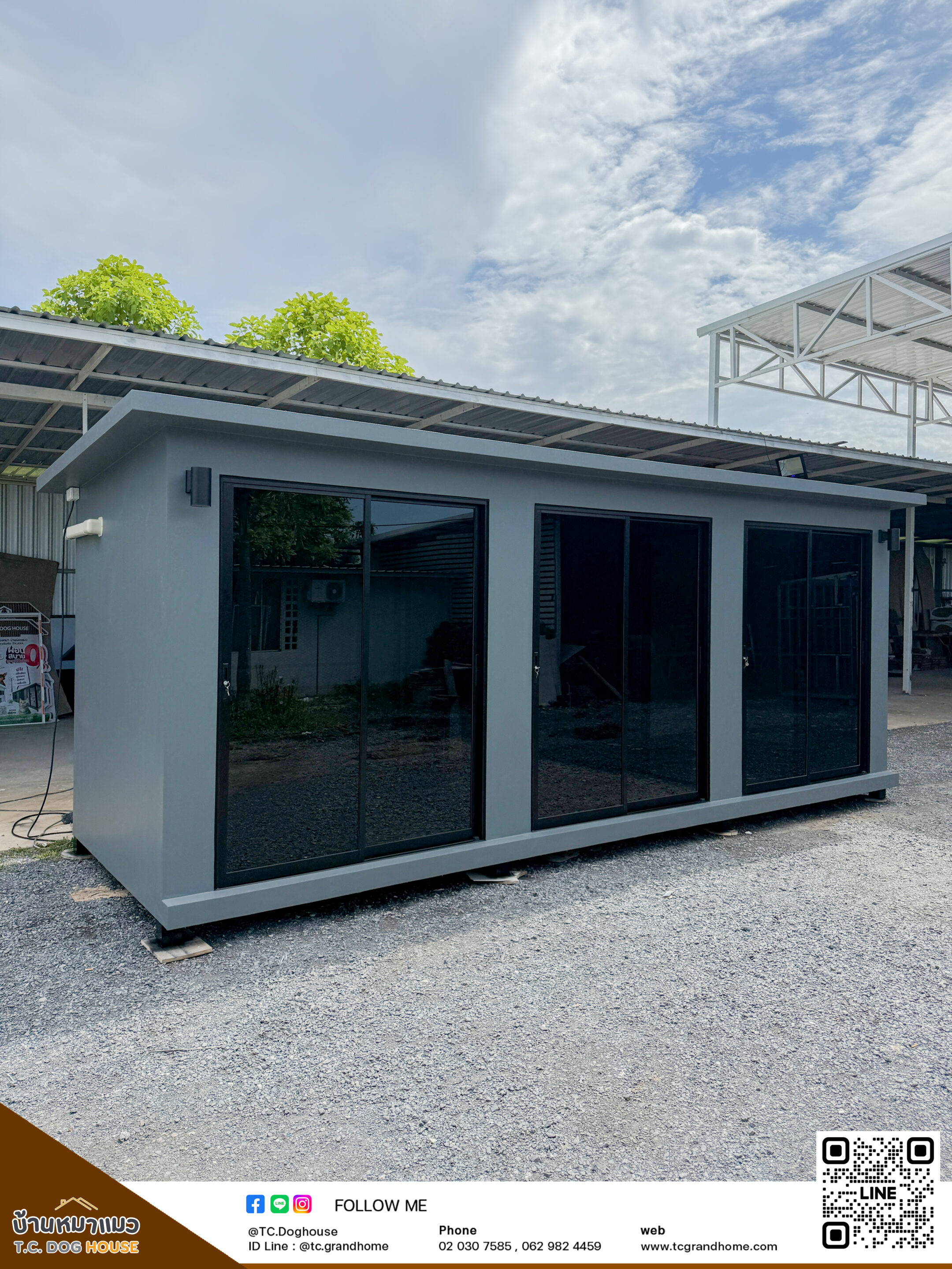 บ้านหมา บ้านแมว แบบ 3 โมเดิร์นสไตล์ ขนาด 200x600x240cm. - Image 2