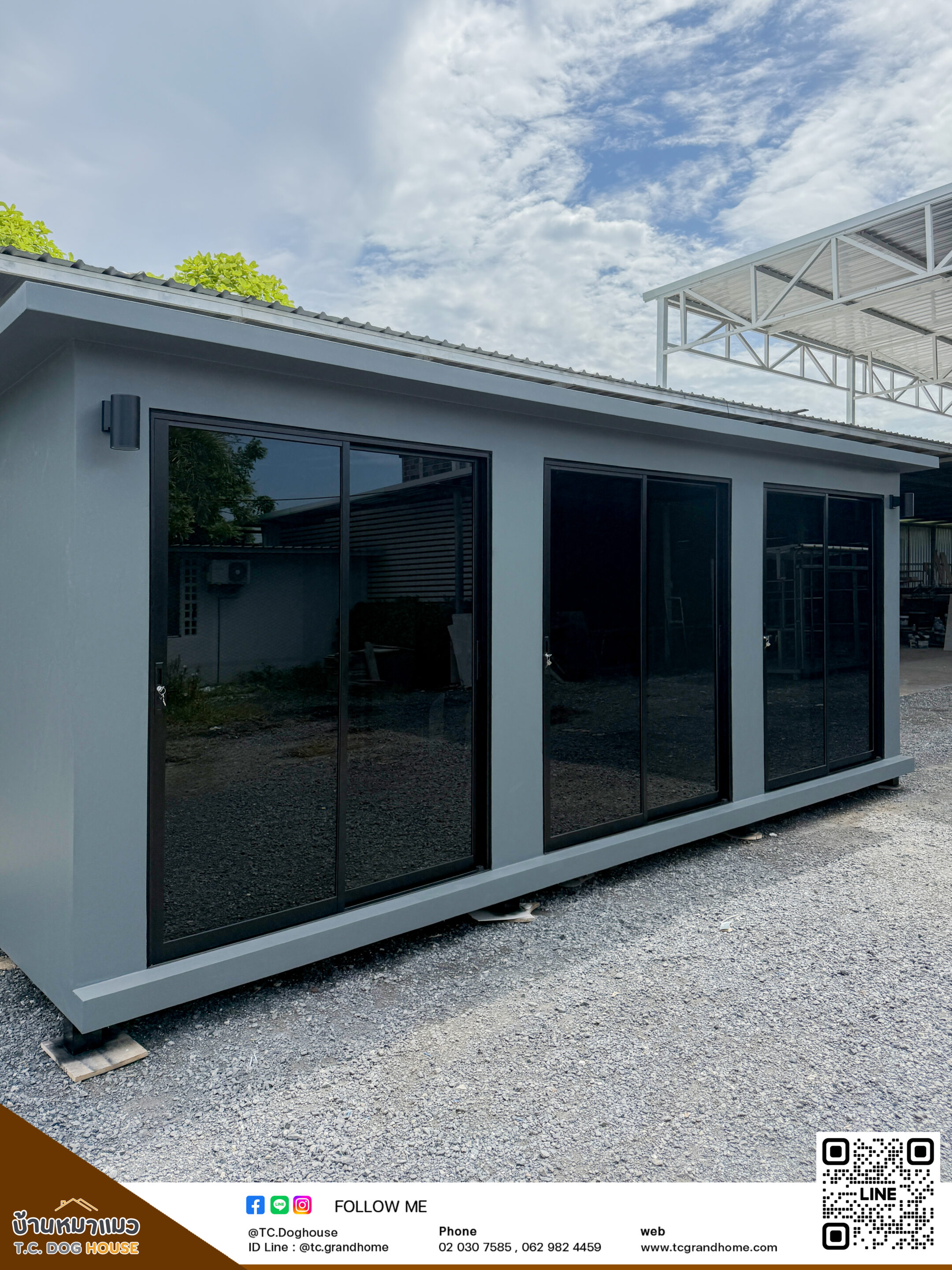 บ้านหมา บ้านแมว แบบ 3 โมเดิร์นสไตล์ ขนาด 200x600x240cm. - Image 4