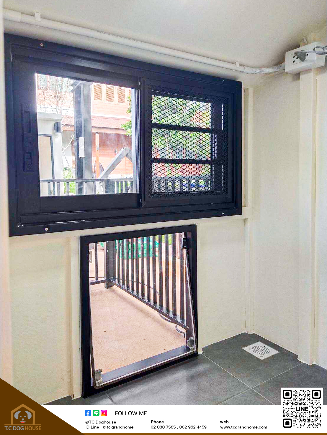 บ้านหมา บ้านแมว แบบ 2 นอร์ดิกสไตล์ ขนาด 120x150x150cm.(GREY) - Image 4