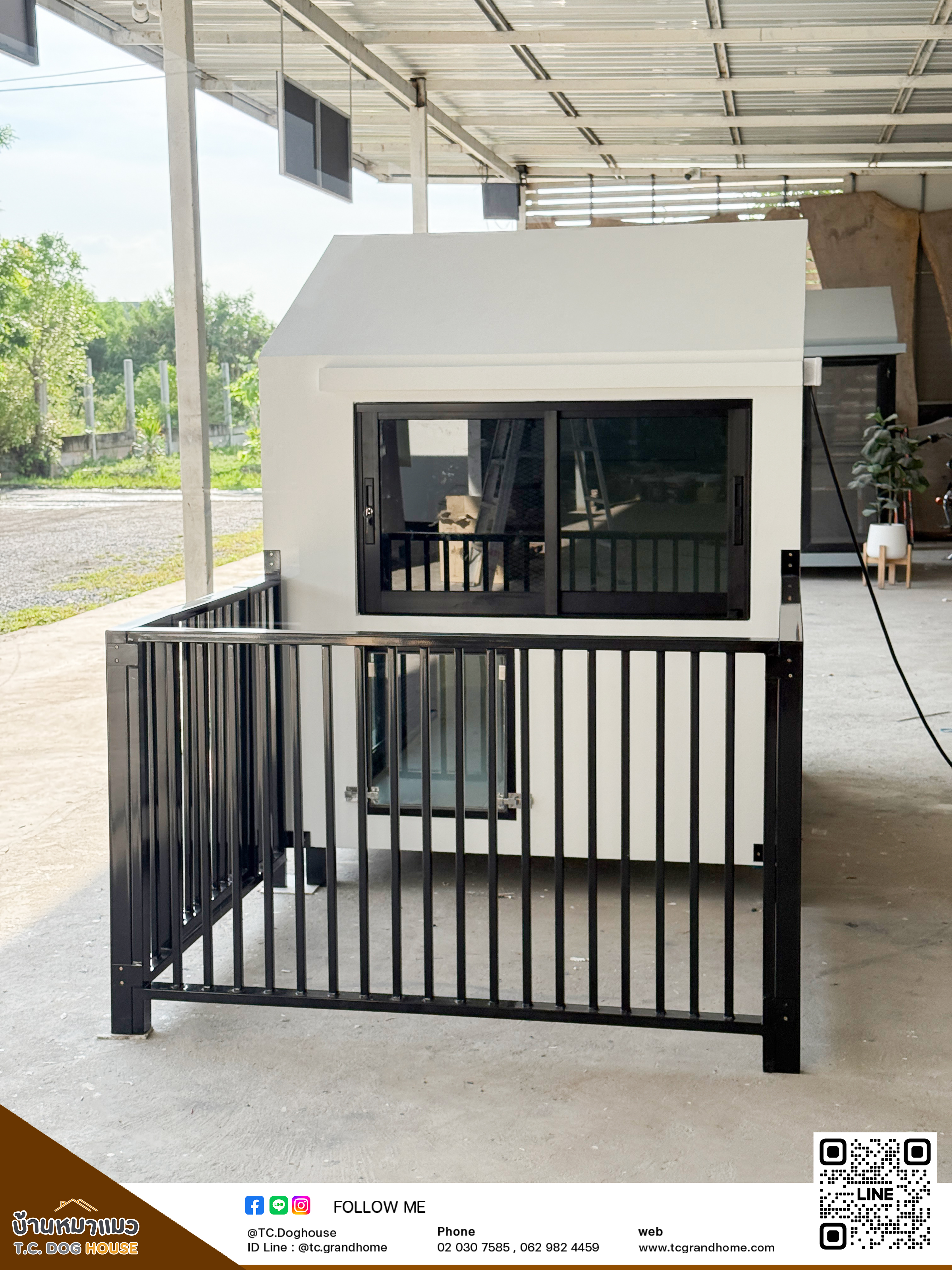 บ้านหมา บ้านแมว แบบ 5 โมเดิร์นสไตล์ ขนาด 150x170x180cm. - Image 3