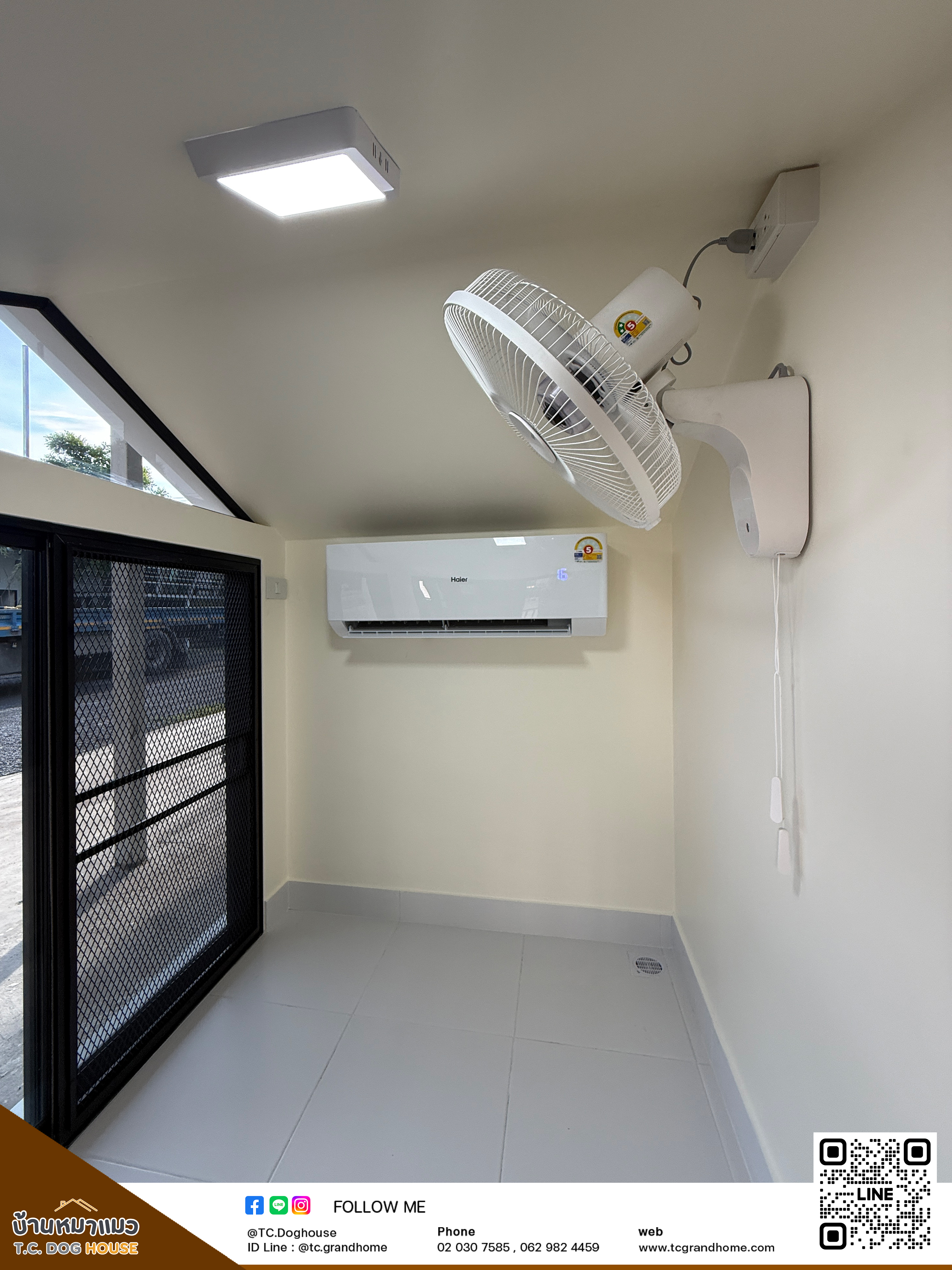 บ้านหมา บ้านแมว แบบ 5 โมเดิร์นสไตล์ ขนาด 150x170x180cm. - Image 9