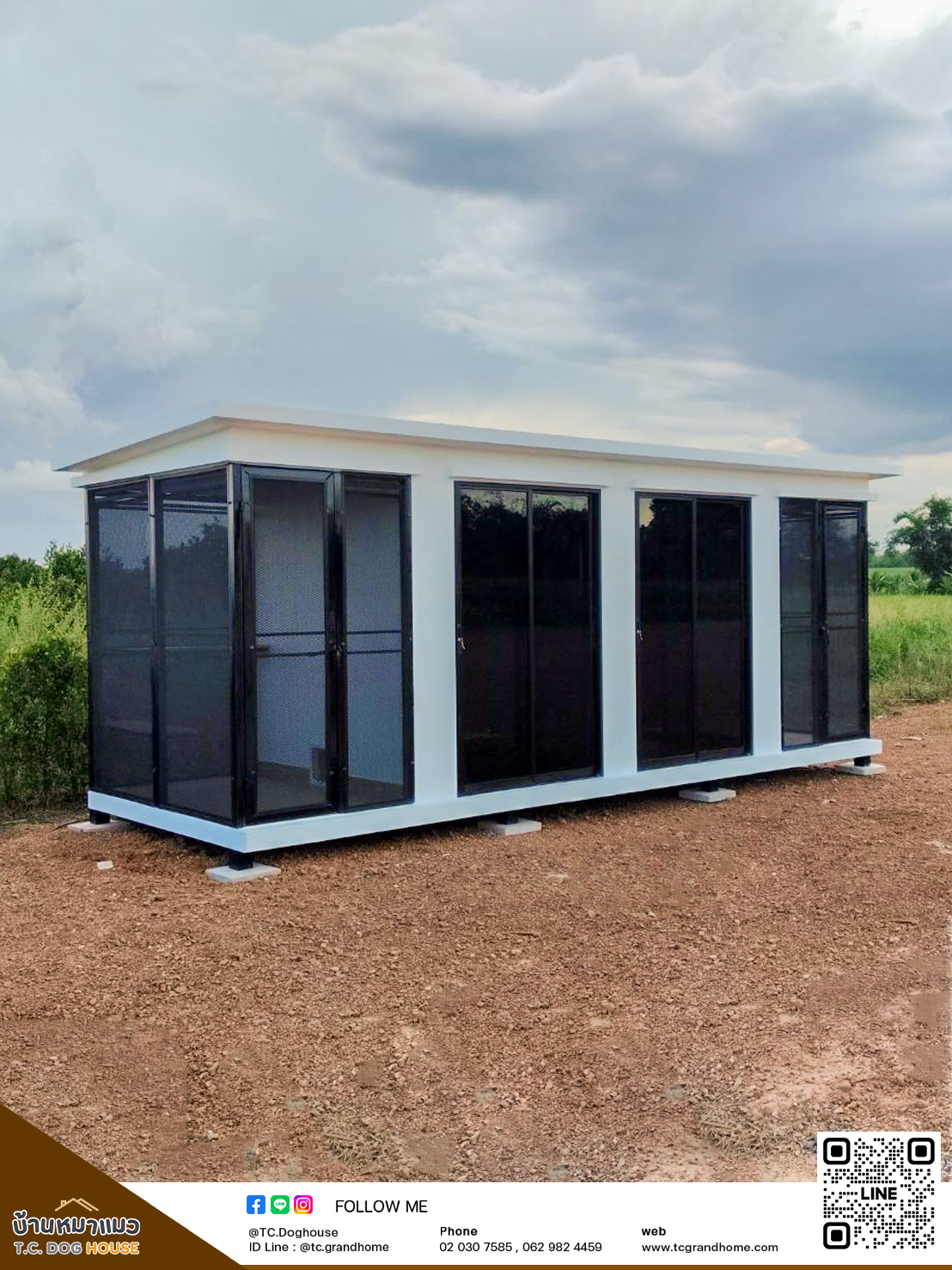 บ้านหมา บ้านแมว แบบ 18 คลาสสิคสไตล์ ขนาด 200x600x240cm.