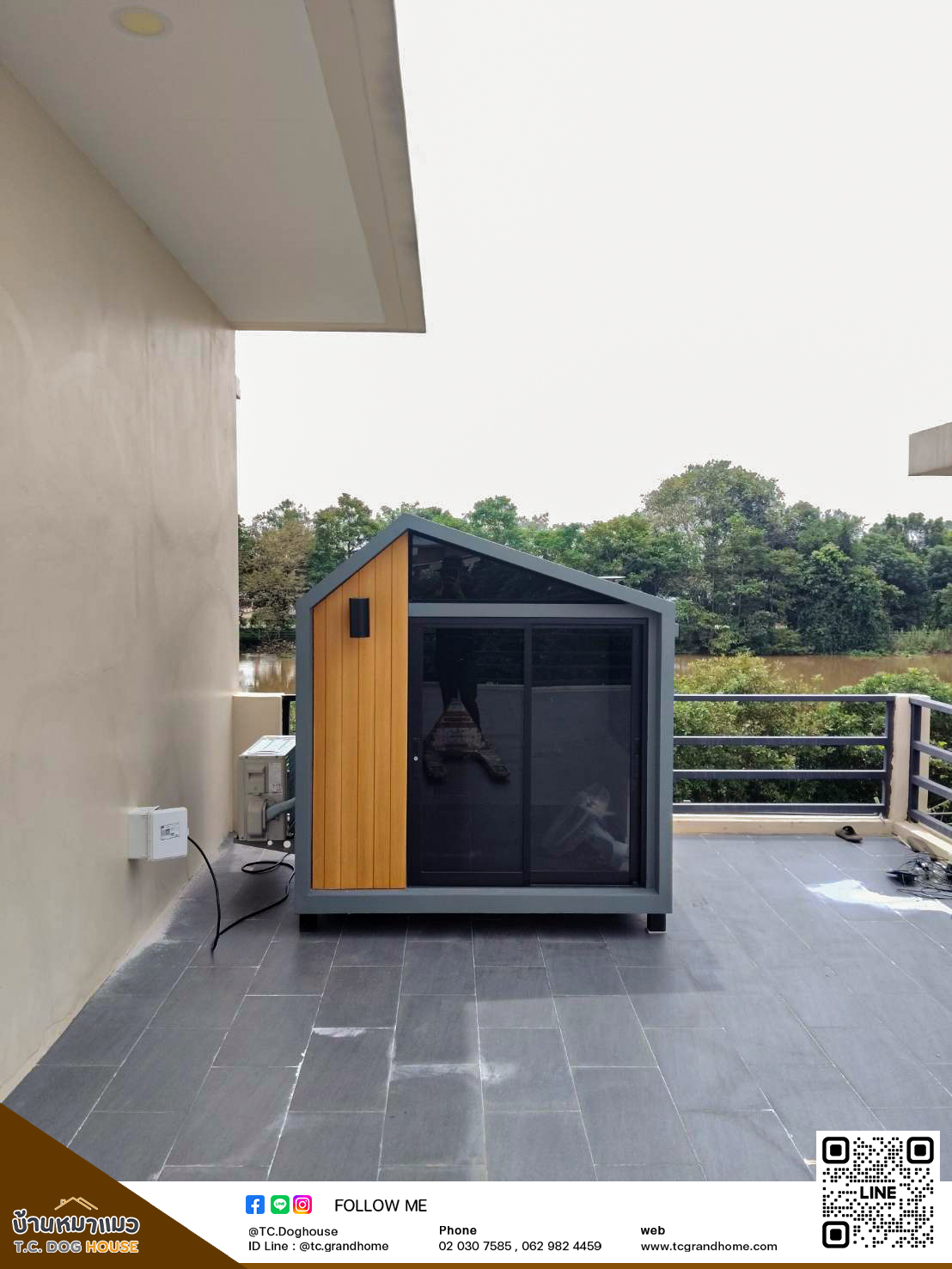 บ้านหมา บ้านแมว แบบ 11 นอร์ดิกสไตล์ ขนาด 150x170x180cm. - Image 2