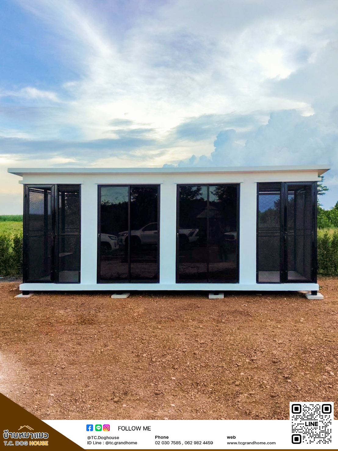 บ้านหมา บ้านแมว แบบ 18 คลาสสิคสไตล์ ขนาด 200x600x240cm. - Image 2