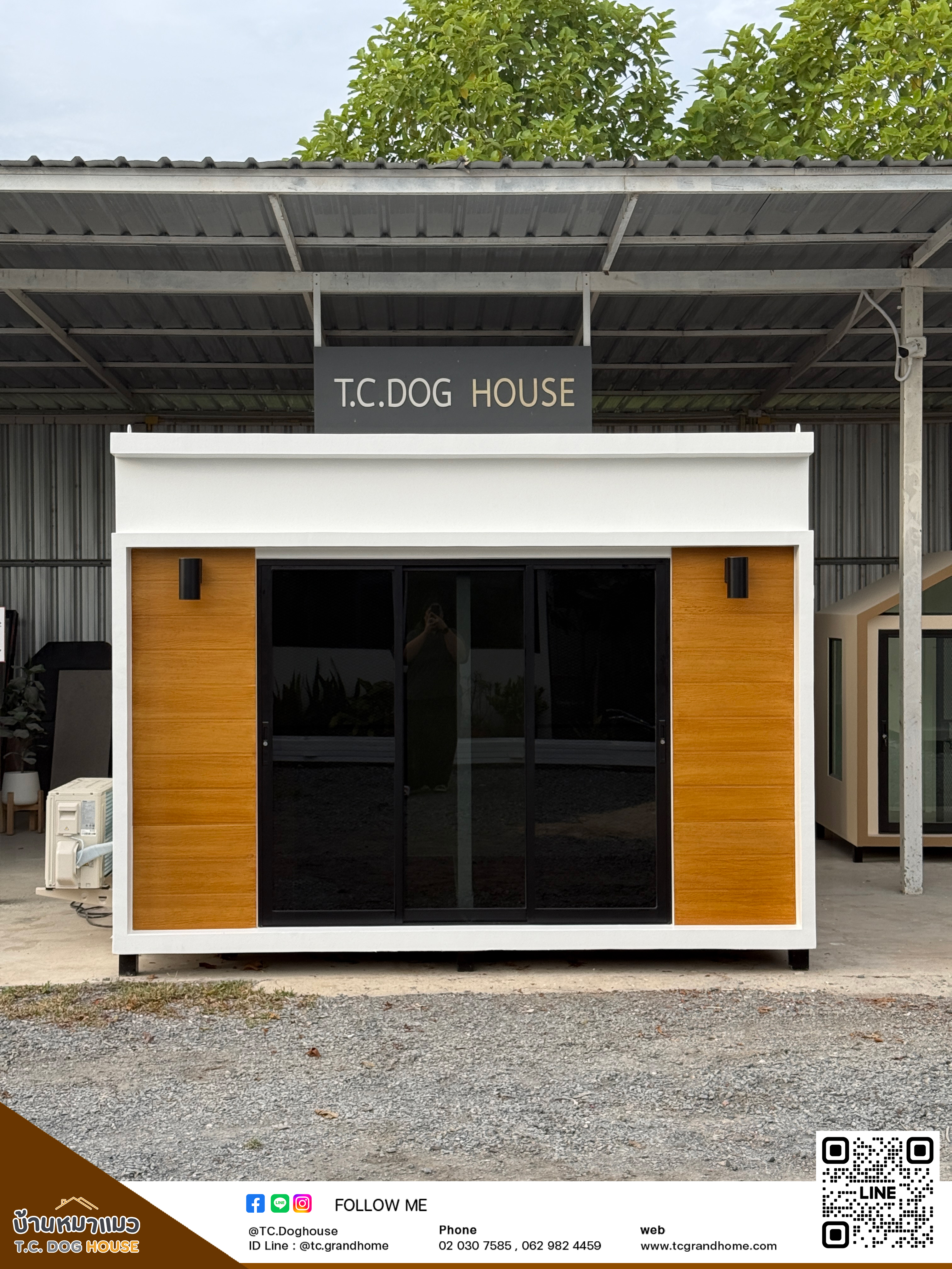 บ้านหมา บ้านแมว แบบ 19 คลาสสิคสไตล์ ขนาด 150x300x220cm.