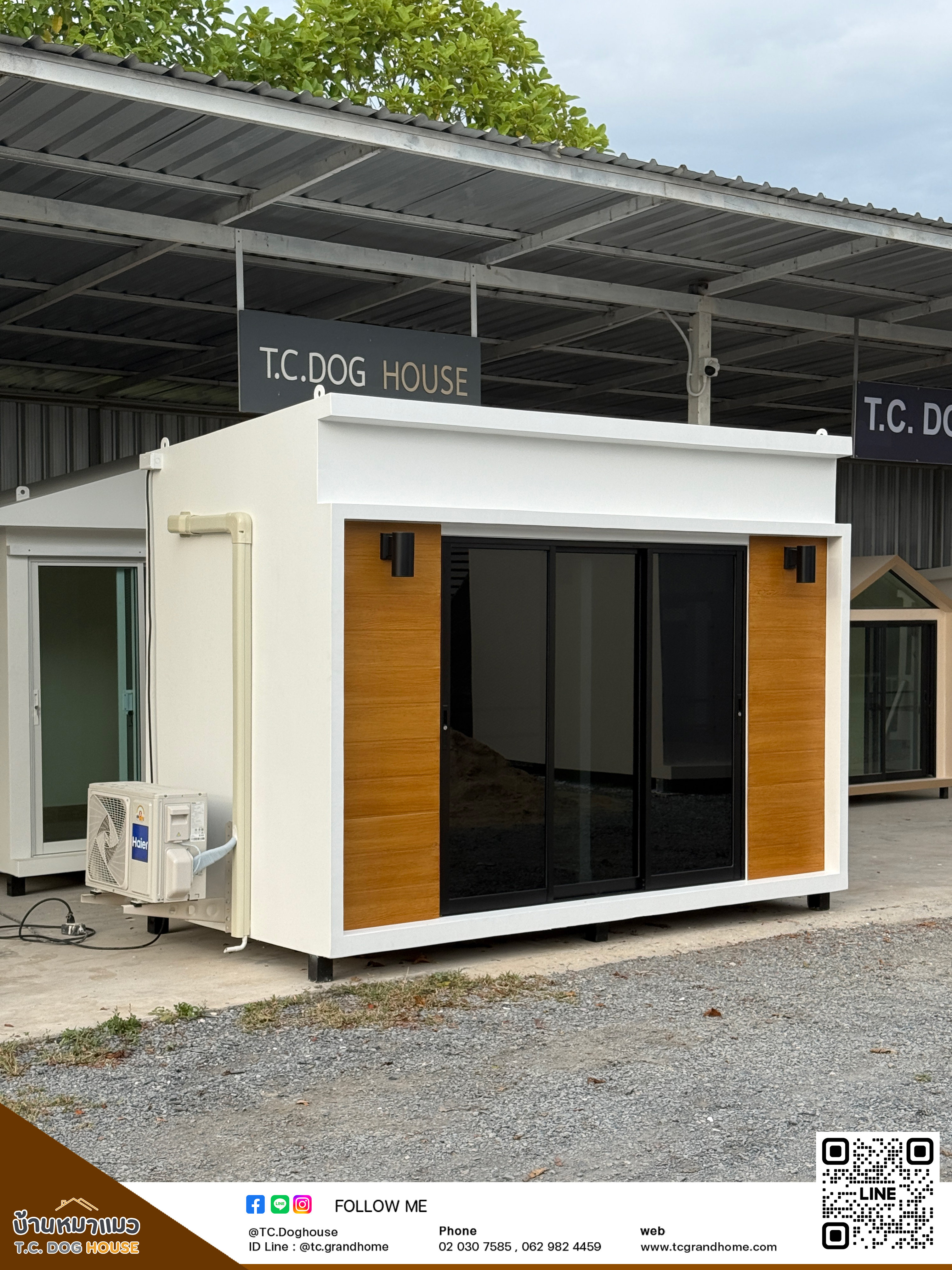 บ้านหมา บ้านแมว แบบ 19 คลาสสิคสไตล์ ขนาด 150x300x220cm. - Image 3