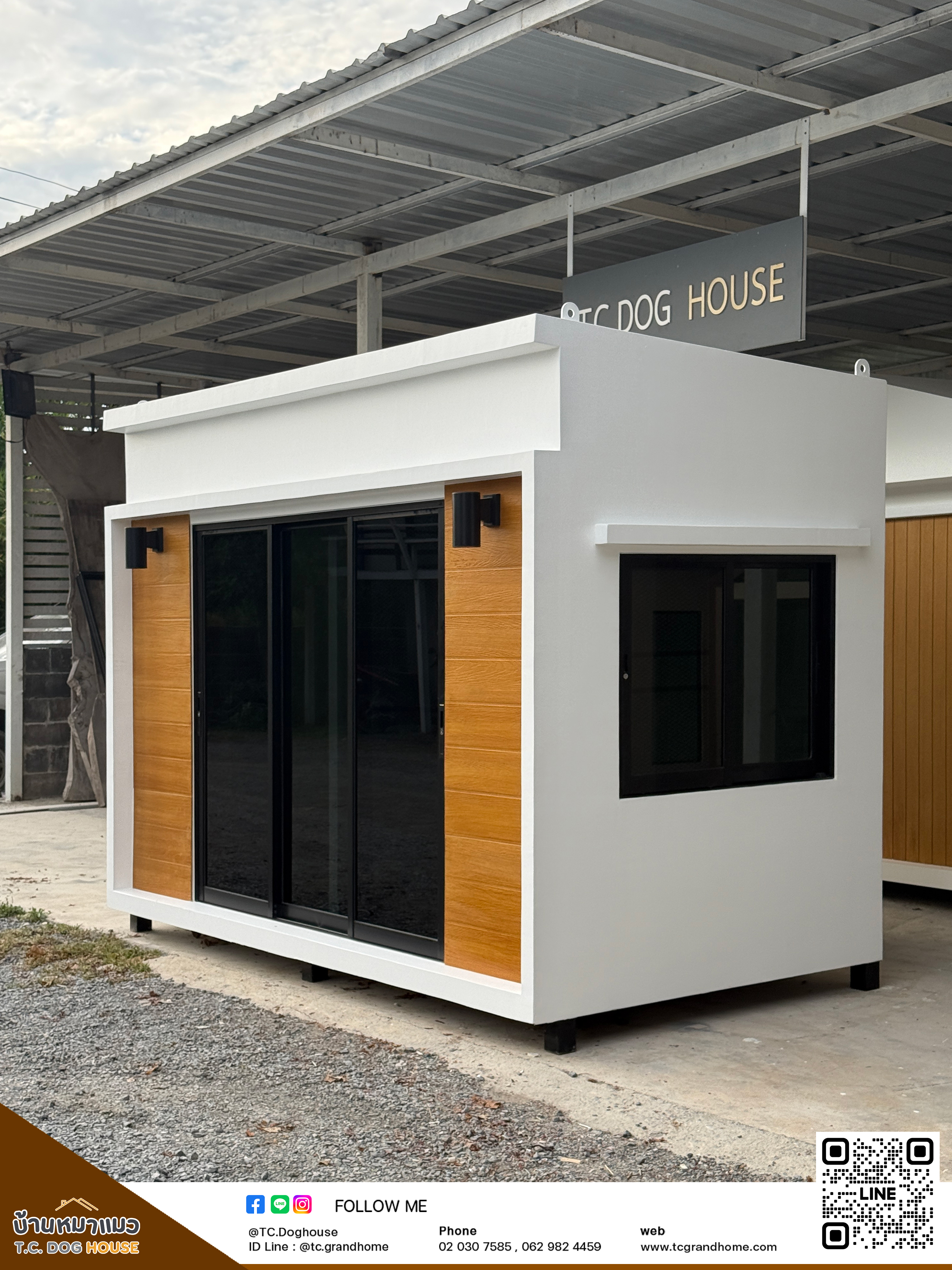 บ้านหมา บ้านแมว แบบ 19 คลาสสิคสไตล์ ขนาด 150x300x220cm. - Image 2