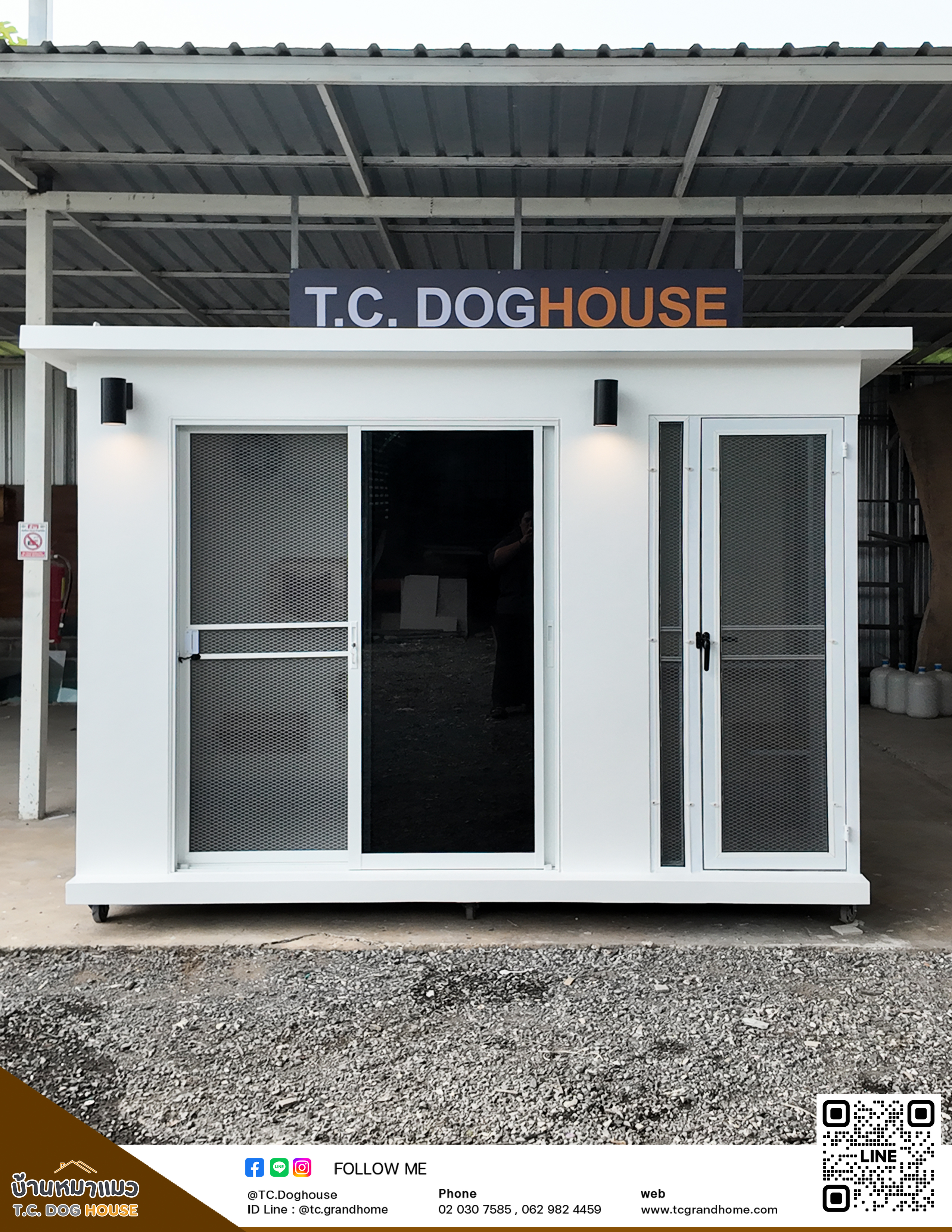 บ้านหมา บ้านแมว แบบ 18 คลาสสิคสไตล์ ขนาด 130x300x220cm. - Image 3