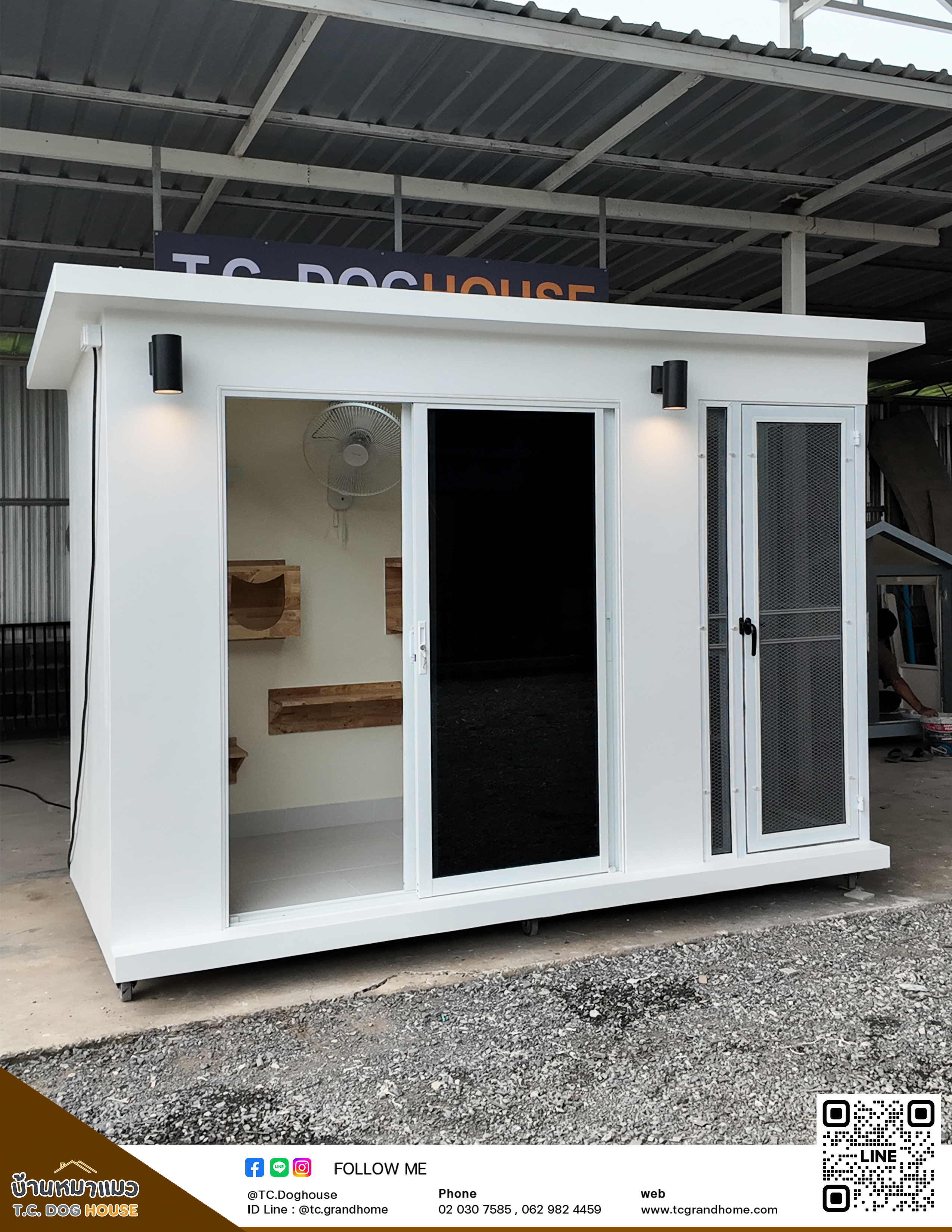 บ้านหมา บ้านแมว แบบ 18 คลาสสิคสไตล์ ขนาด 130x300x220cm. - Image 2