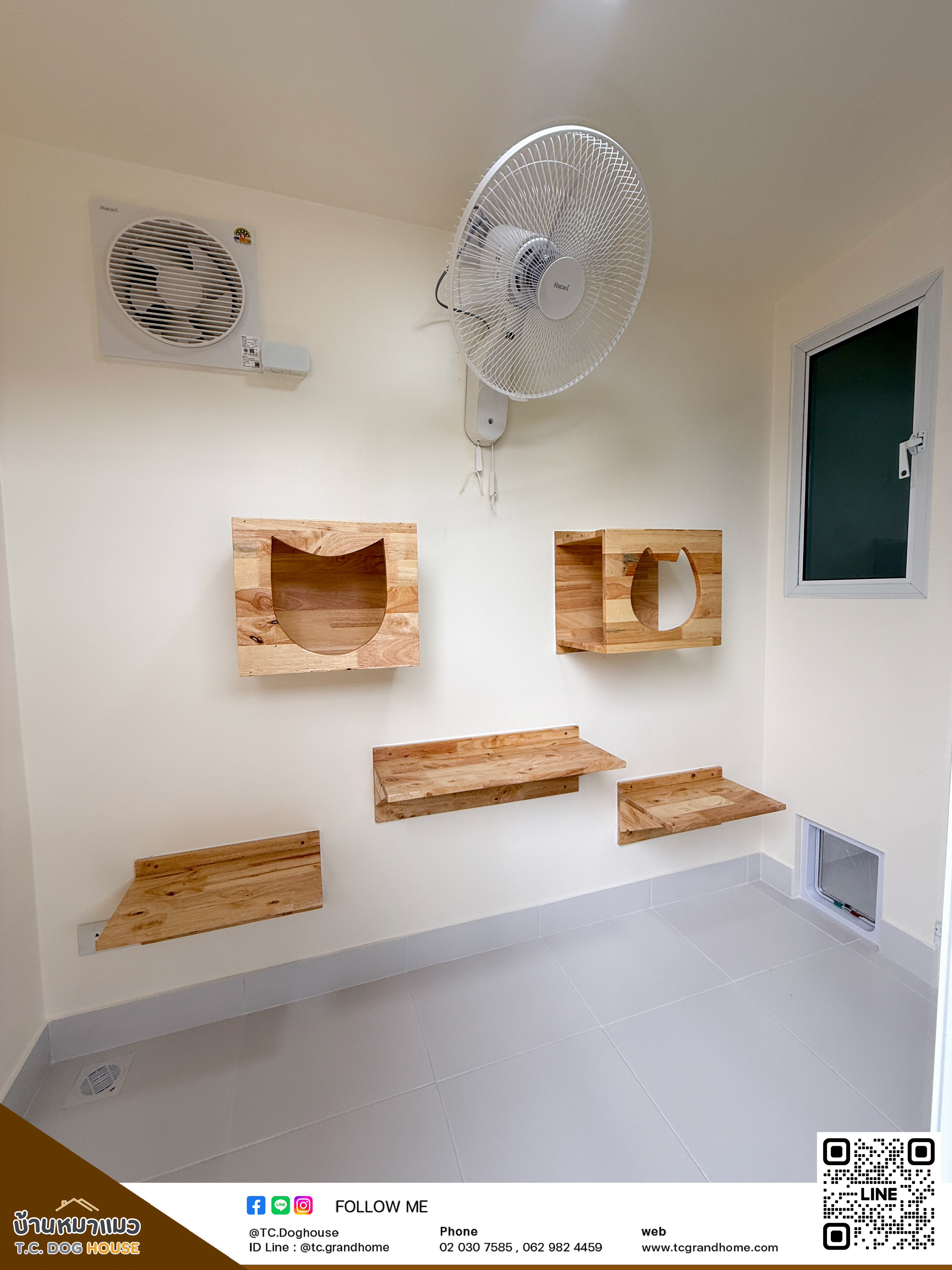 บ้านหมา บ้านแมว แบบ 18 คลาสสิคสไตล์ ขนาด 130x300x220cm. - Image 9