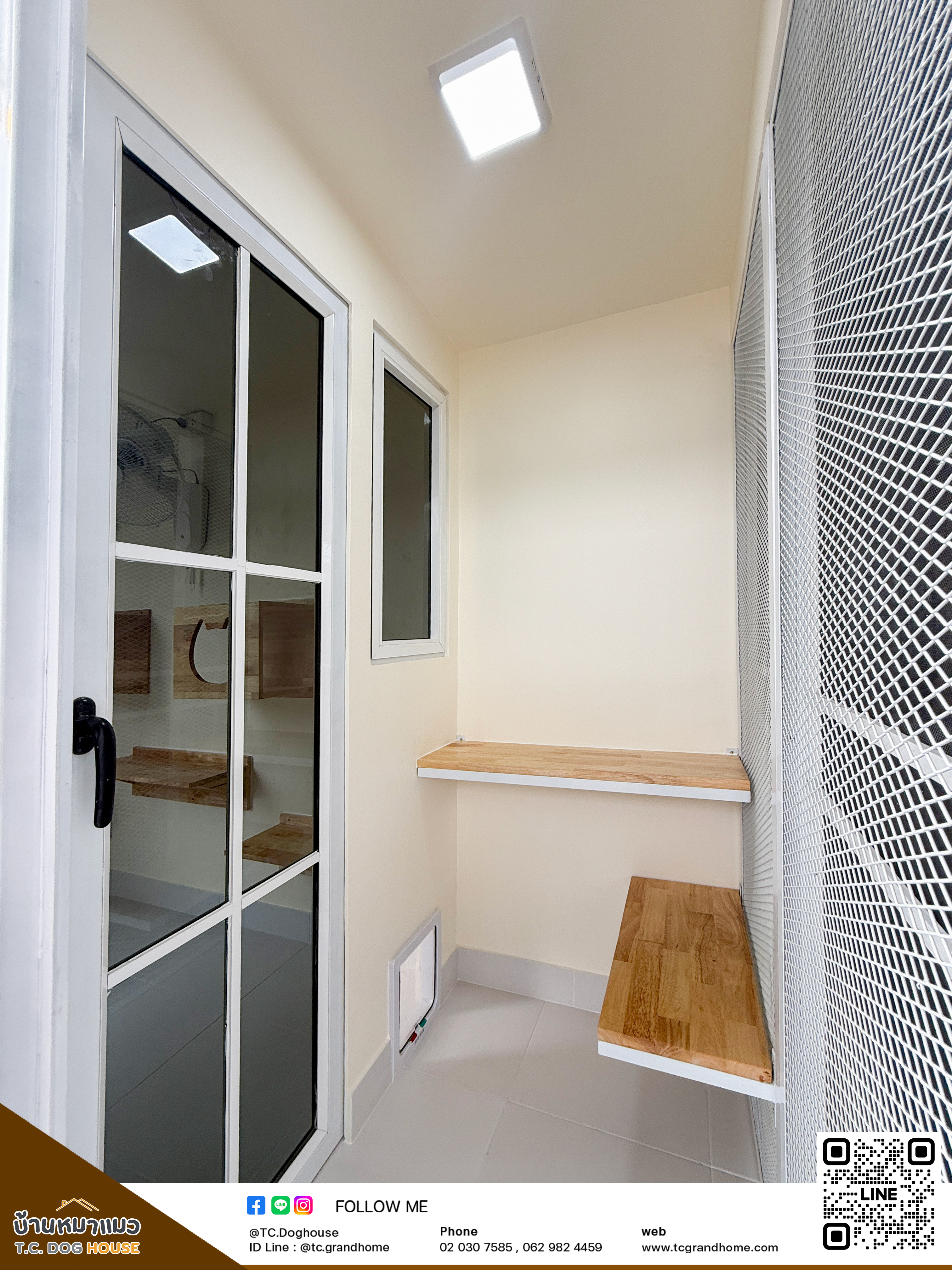 บ้านหมา บ้านแมว แบบ 18 คลาสสิคสไตล์ ขนาด 130x300x220cm. - Image 7