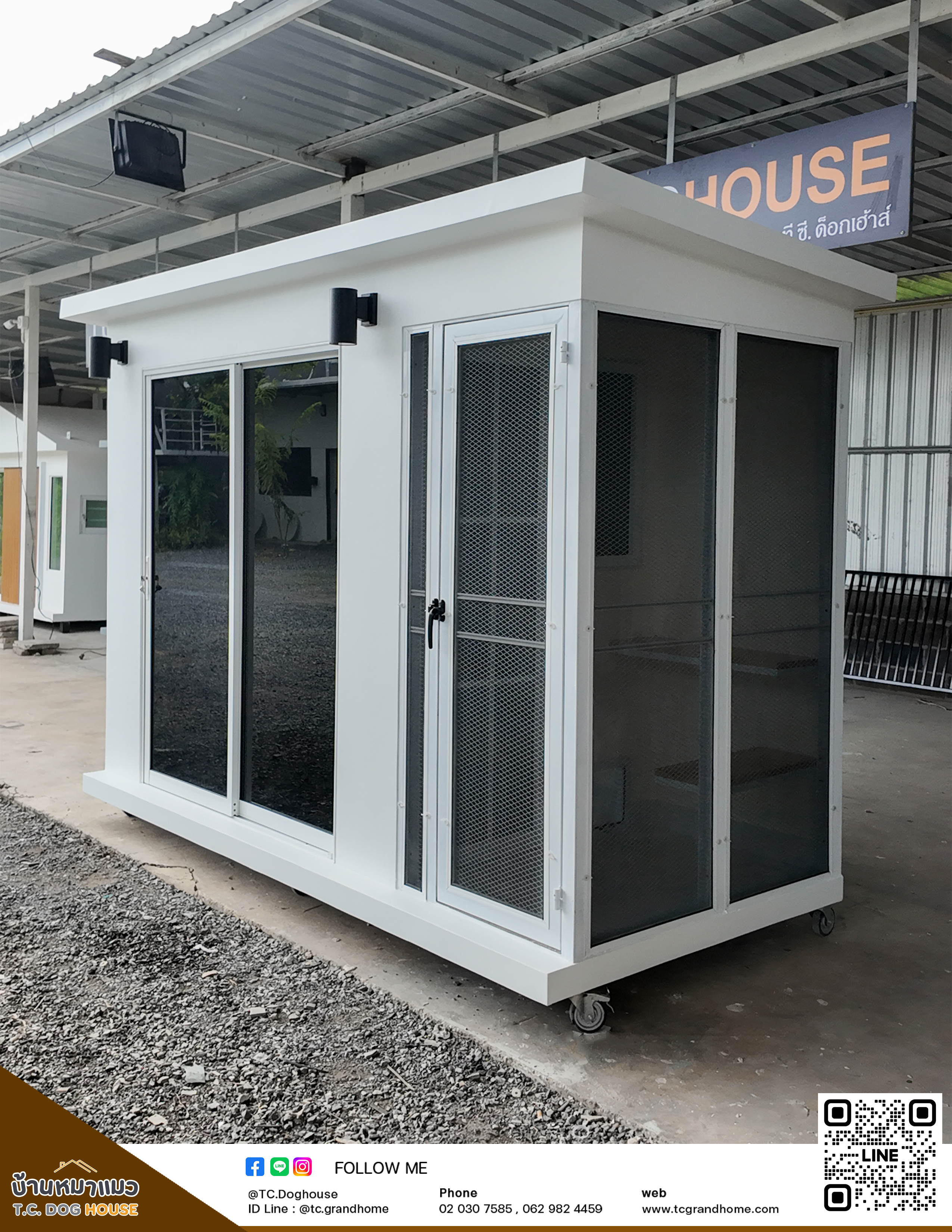 บ้านหมา บ้านแมว แบบ 18 คลาสสิคสไตล์ ขนาด 130x300x220cm. - Image 4