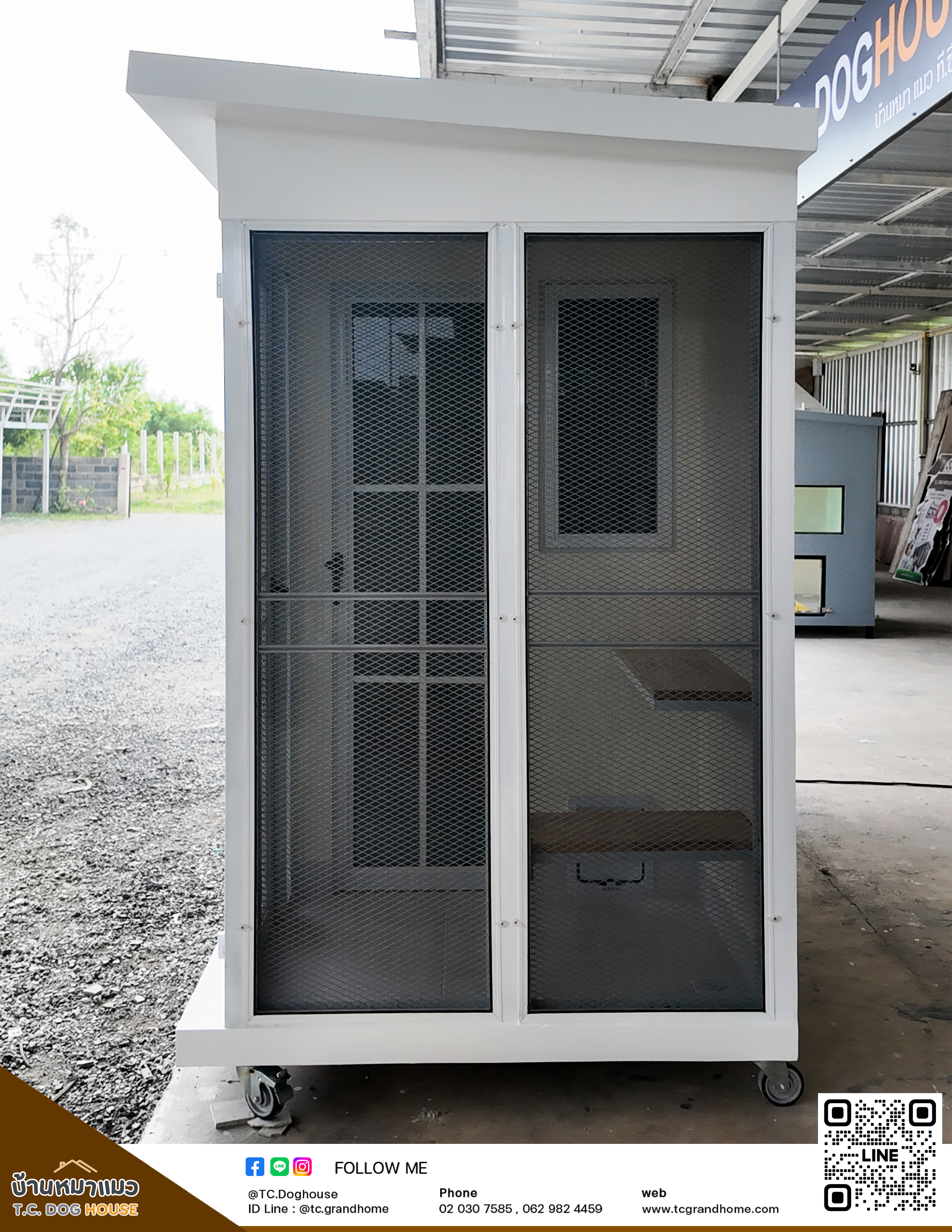 บ้านหมา บ้านแมว แบบ 18 คลาสสิคสไตล์ ขนาด 130x300x220cm. - Image 6