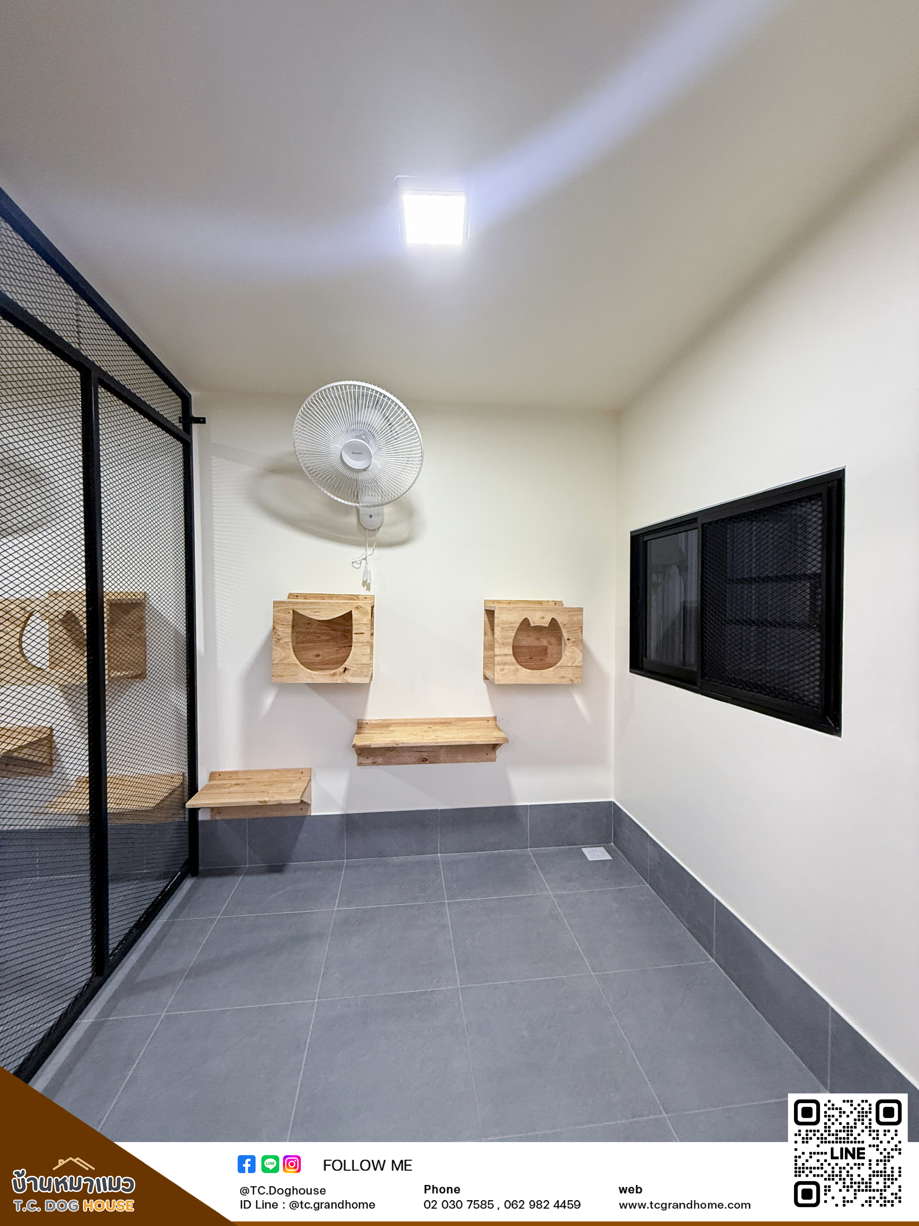 บ้านหมา บ้านแมว แบบ 19 คลาสสิคสไตล์ ขนาด 220x380x220cm. - Image 10