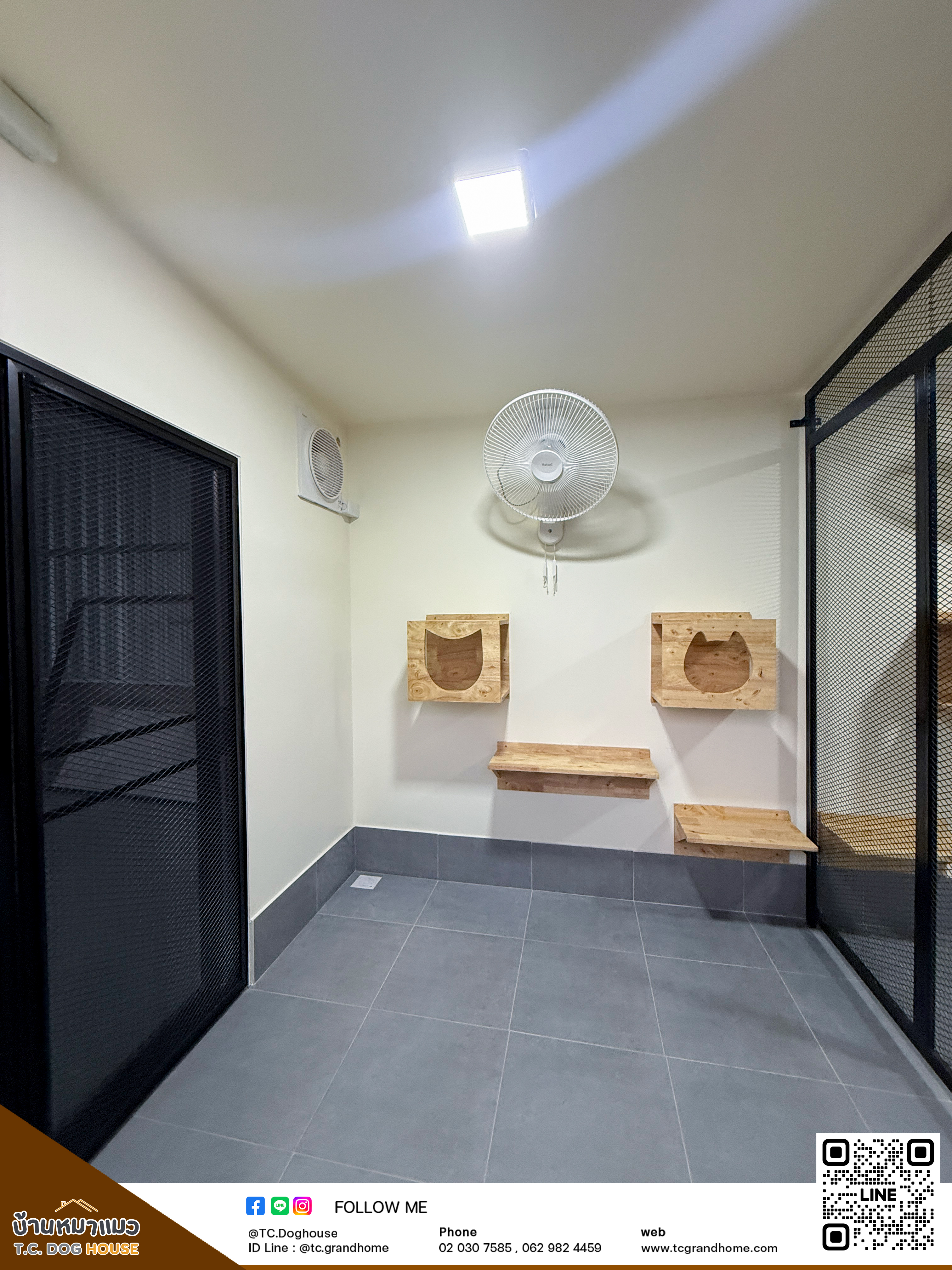 บ้านหมา บ้านแมว แบบ 19 คลาสสิคสไตล์ ขนาด 220x380x220cm. - Image 9