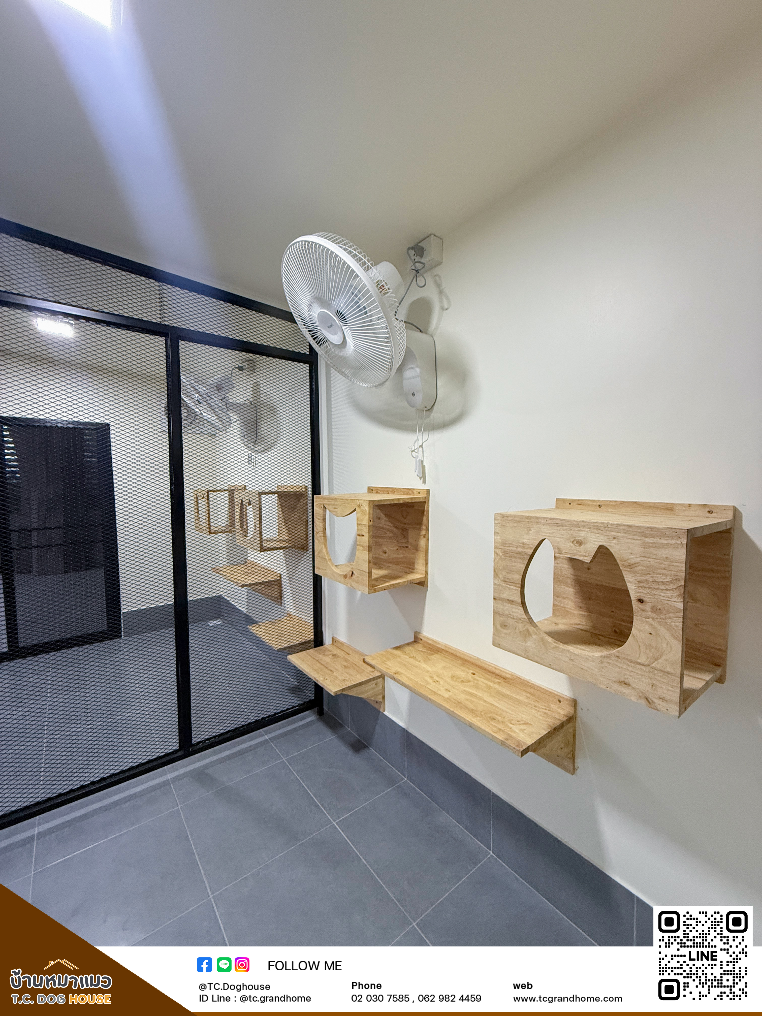 บ้านหมา บ้านแมว แบบ 19 คลาสสิคสไตล์ ขนาด 220x380x220cm. - Image 8