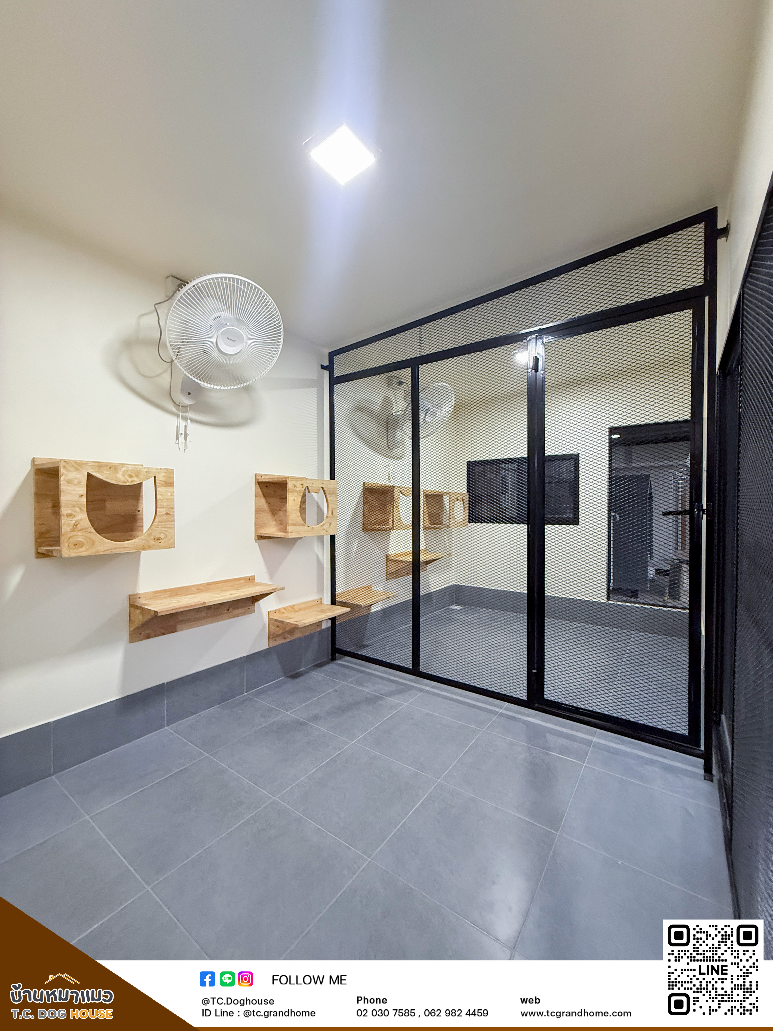 บ้านหมา บ้านแมว แบบ 19 คลาสสิคสไตล์ ขนาด 220x380x220cm. - Image 6