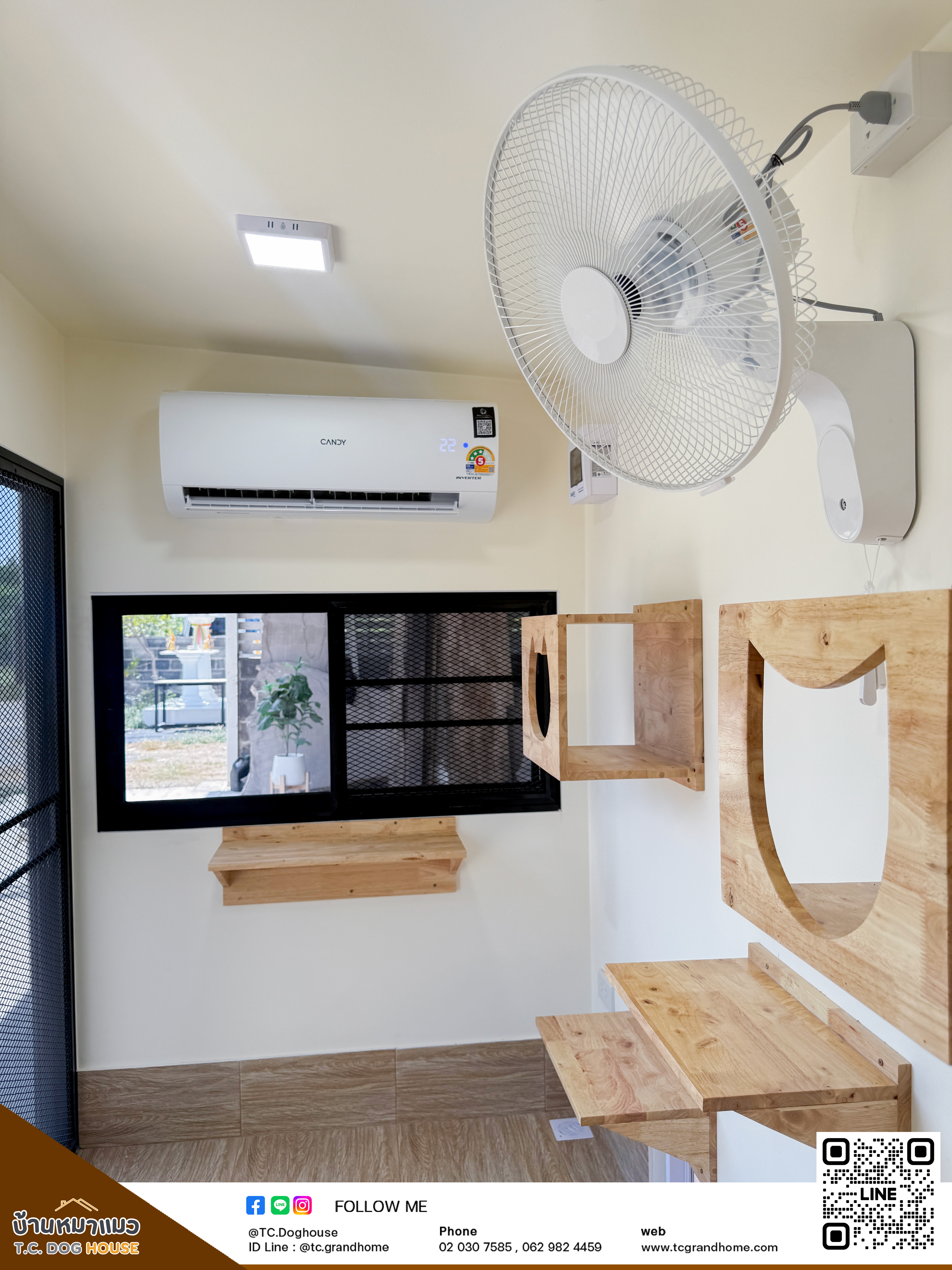 บ้านหมา บ้านแมว แบบ 44 โมเดิร์นสไตล์ ขนาด 150x300x200cm. - Image 11