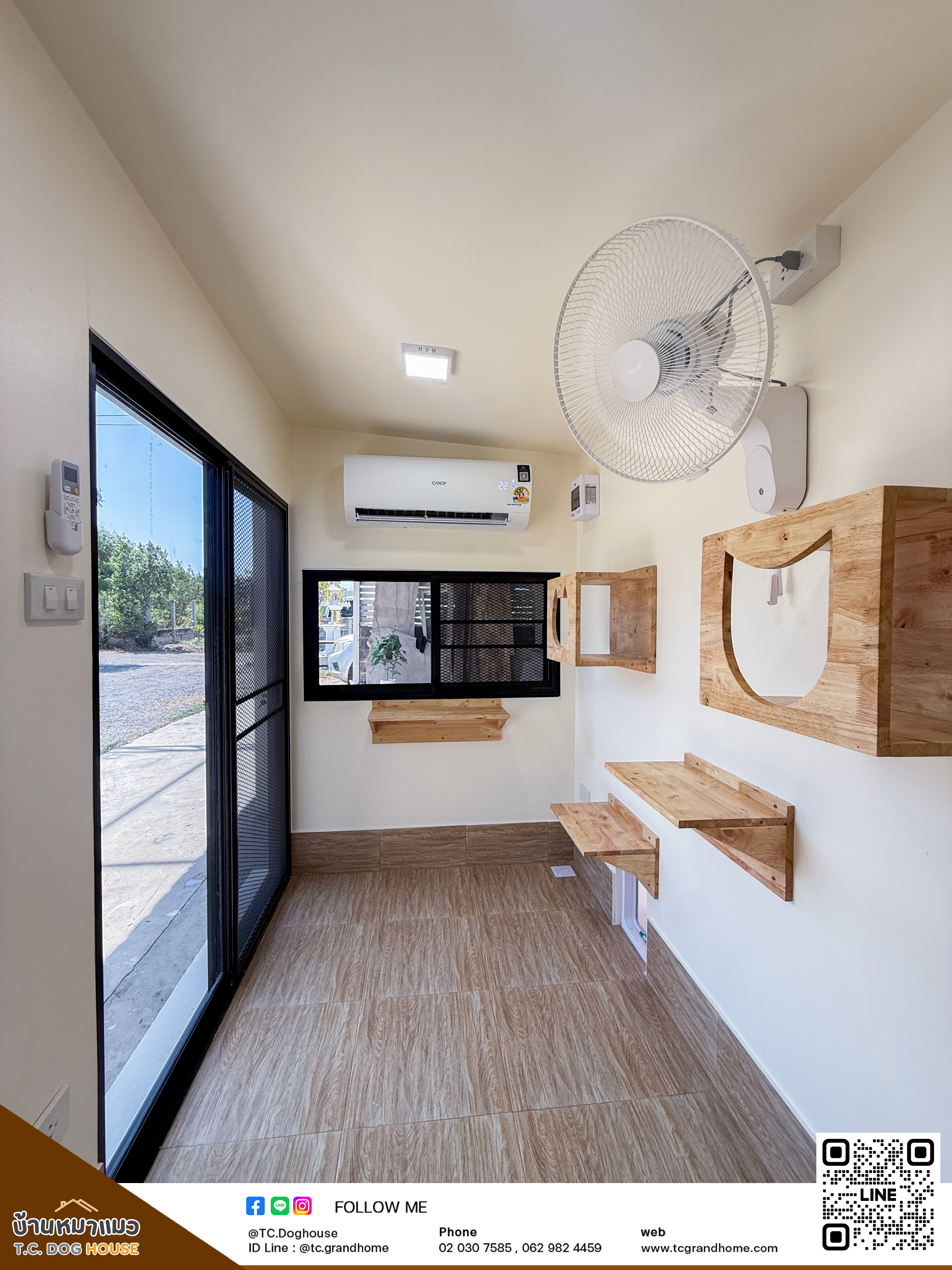 บ้านหมา บ้านแมว แบบ 44 โมเดิร์นสไตล์ ขนาด 150x300x200cm. - Image 10
