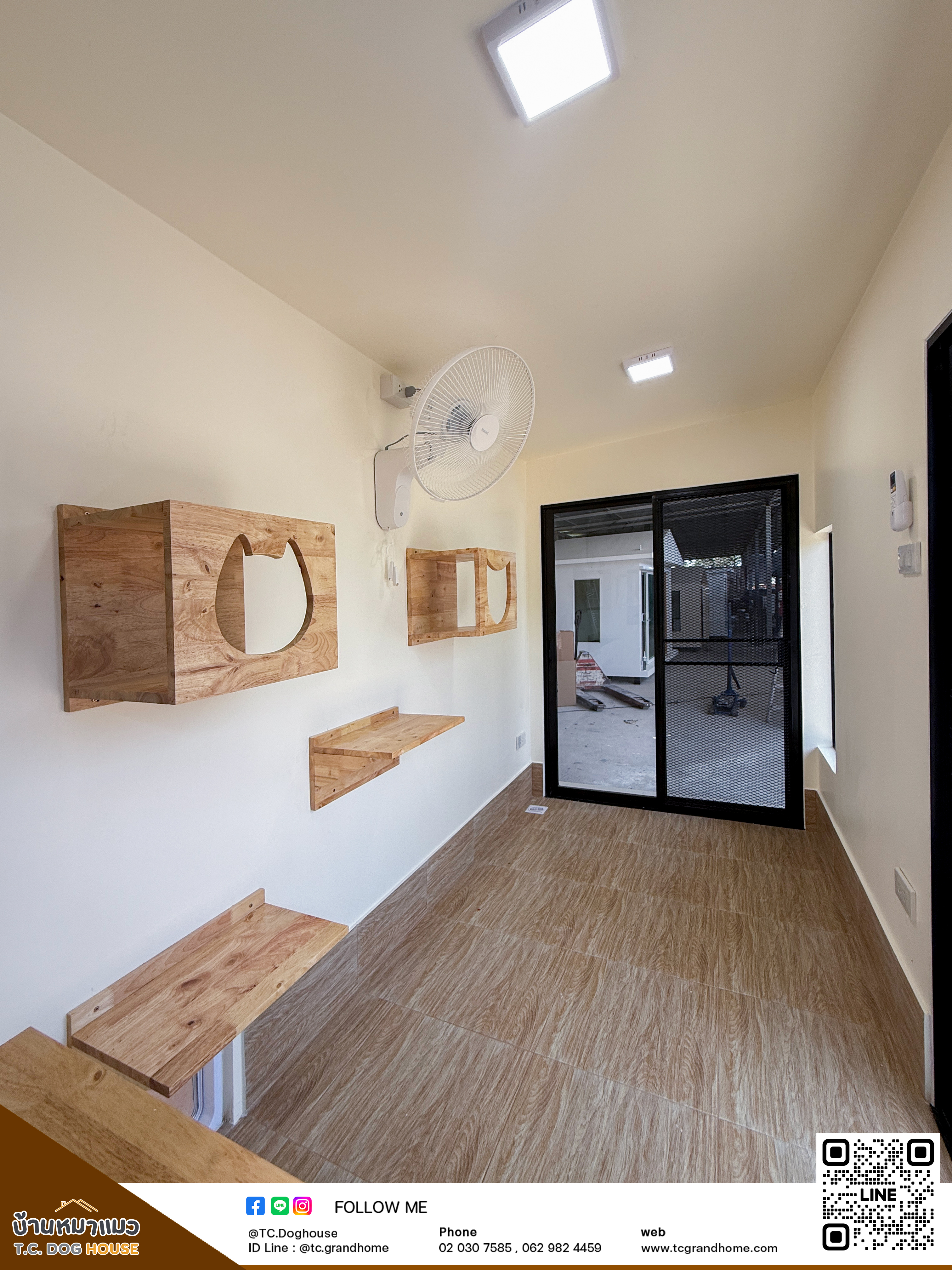 บ้านหมา บ้านแมว แบบ 44 โมเดิร์นสไตล์ ขนาด 150x300x200cm. - Image 9