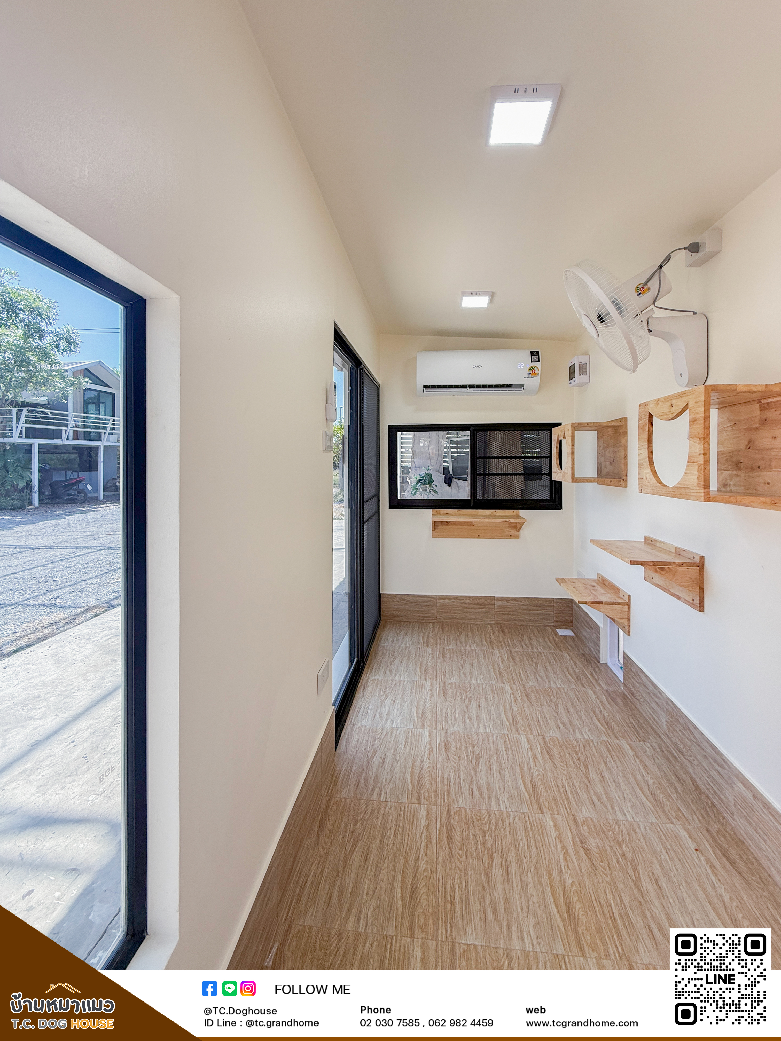 บ้านหมา บ้านแมว แบบ 44 โมเดิร์นสไตล์ ขนาด 150x300x200cm. - Image 8