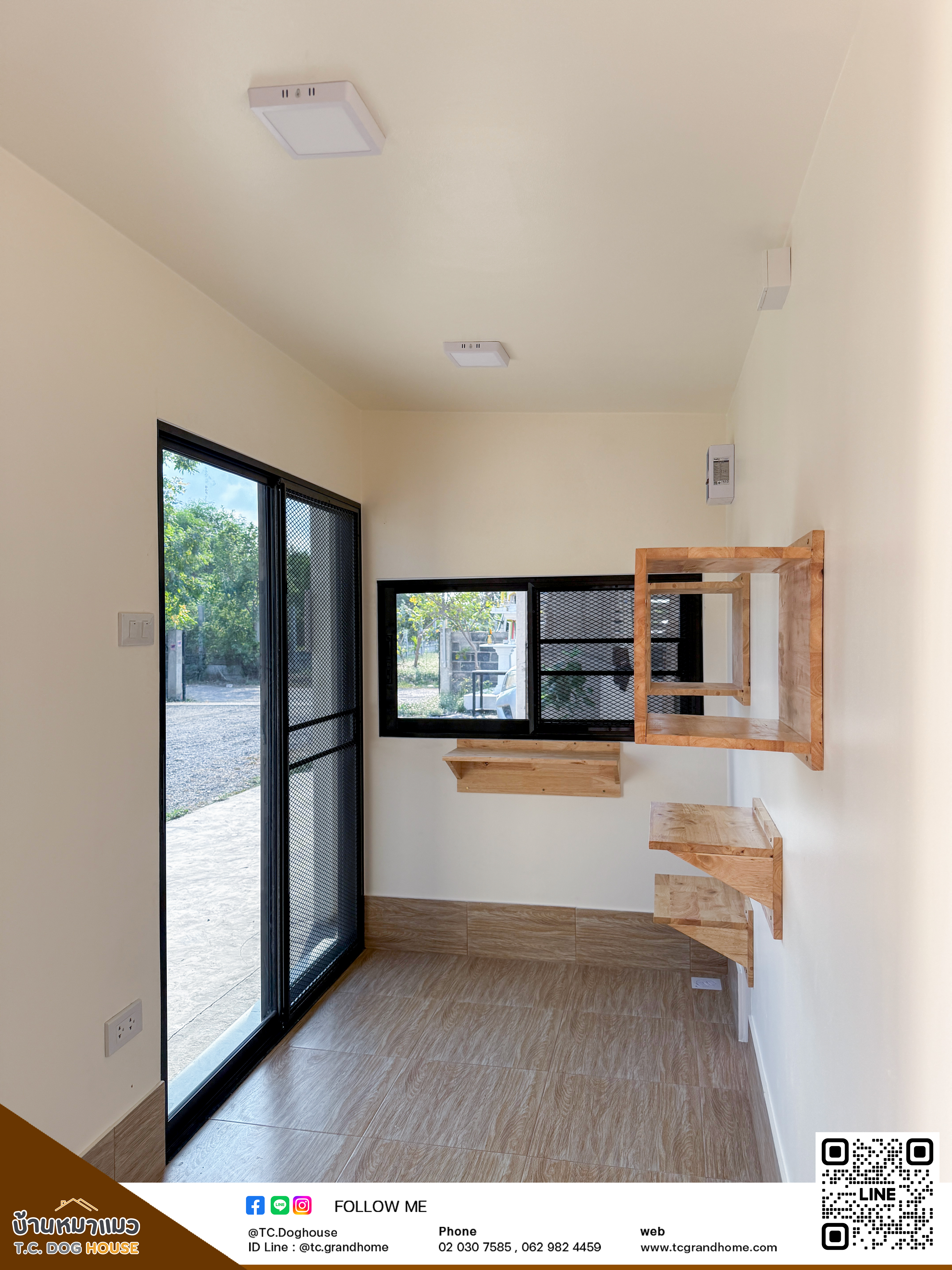 บ้านหมา บ้านแมว แบบ 44 โมเดิร์นสไตล์ ขนาด 150x300x200cm. - Image 7