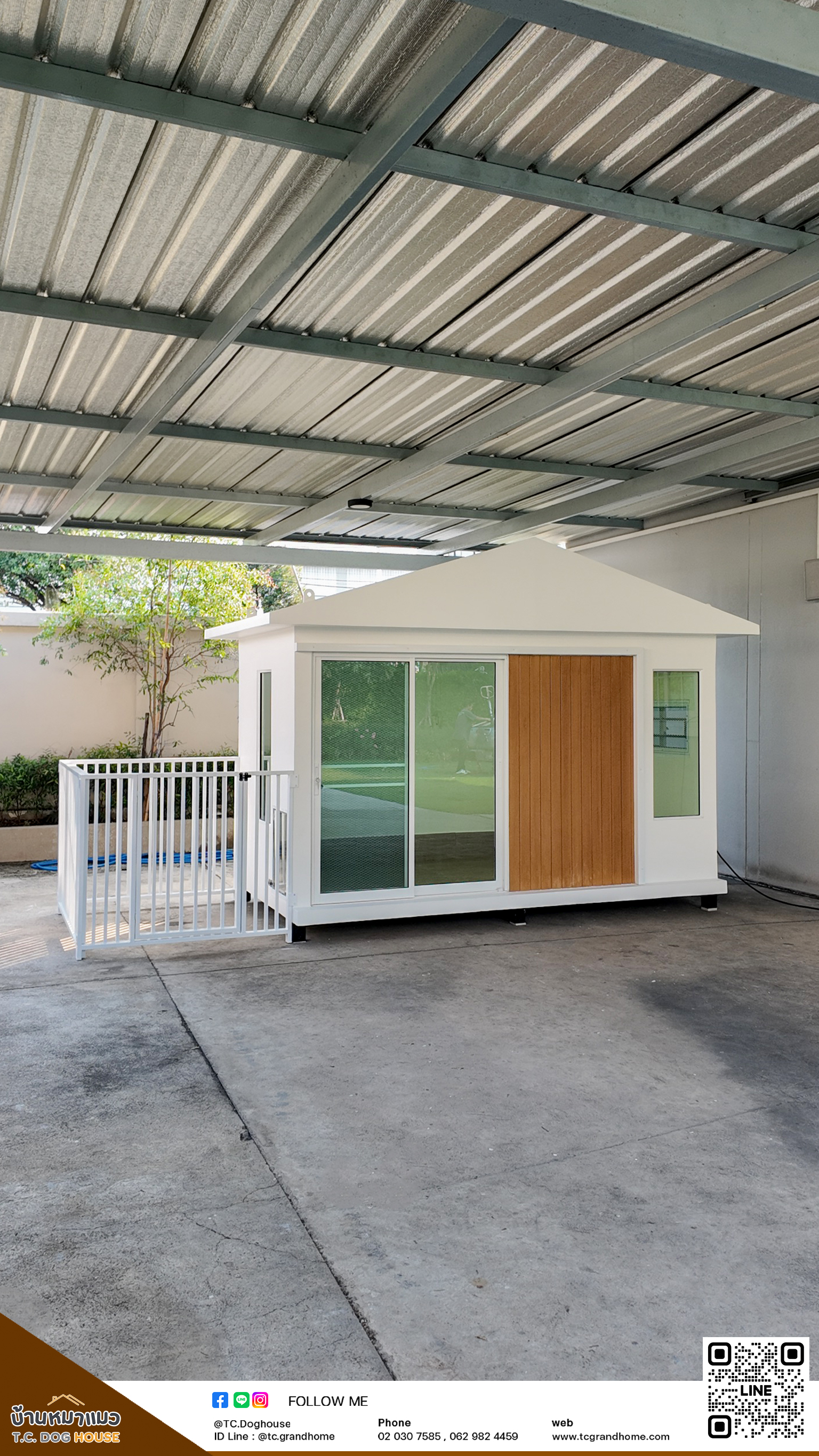 บ้านหมา บ้านแมว แบบ 45 นอร์ดิกสไตล์ ขนาด 150x300x220cm. - Image 2