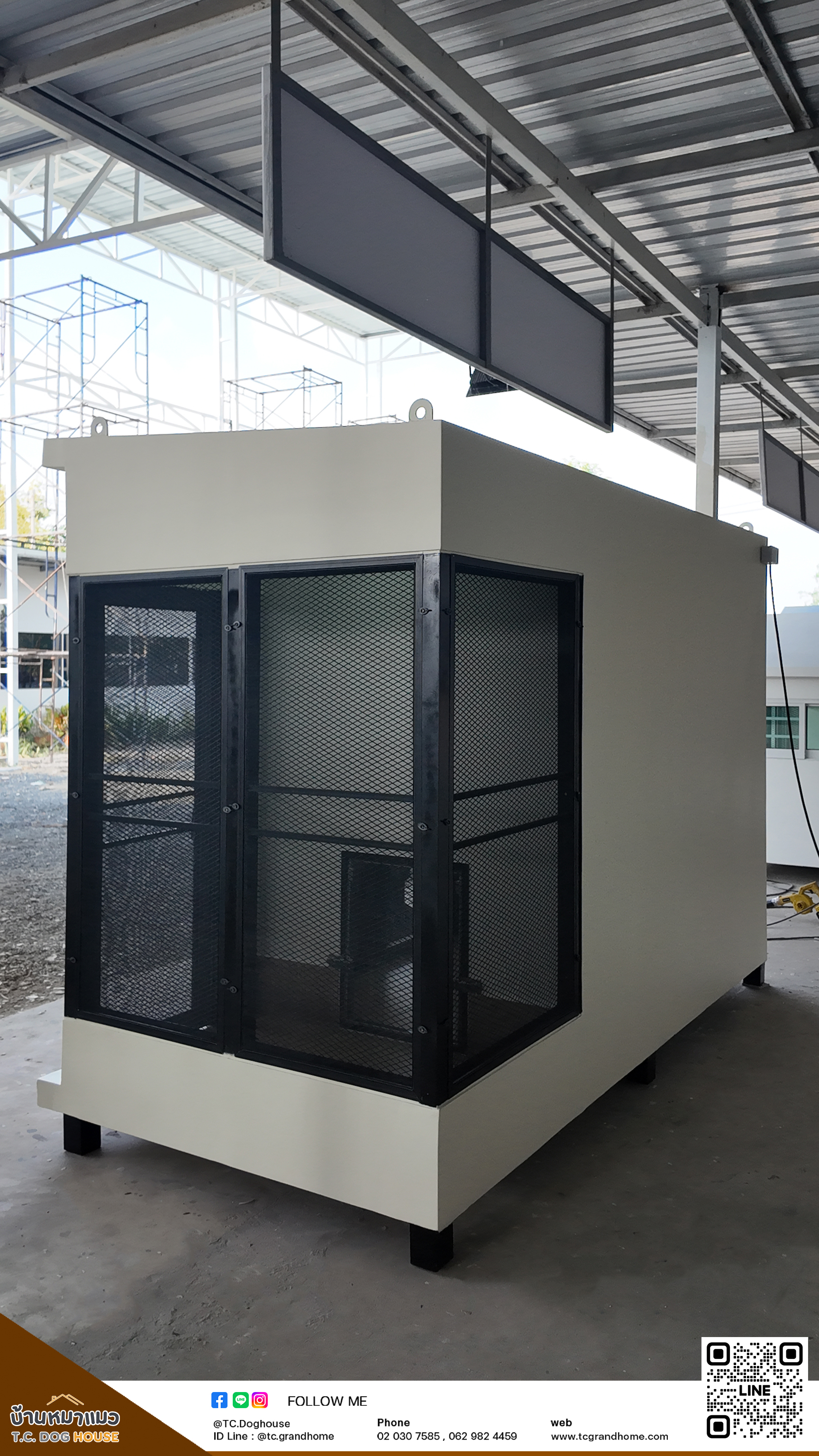 บ้านหมา บ้านแมว แบบ 4 โมเดิร์นสไตล์ ขนาด 150x300x200cm. - Image 4