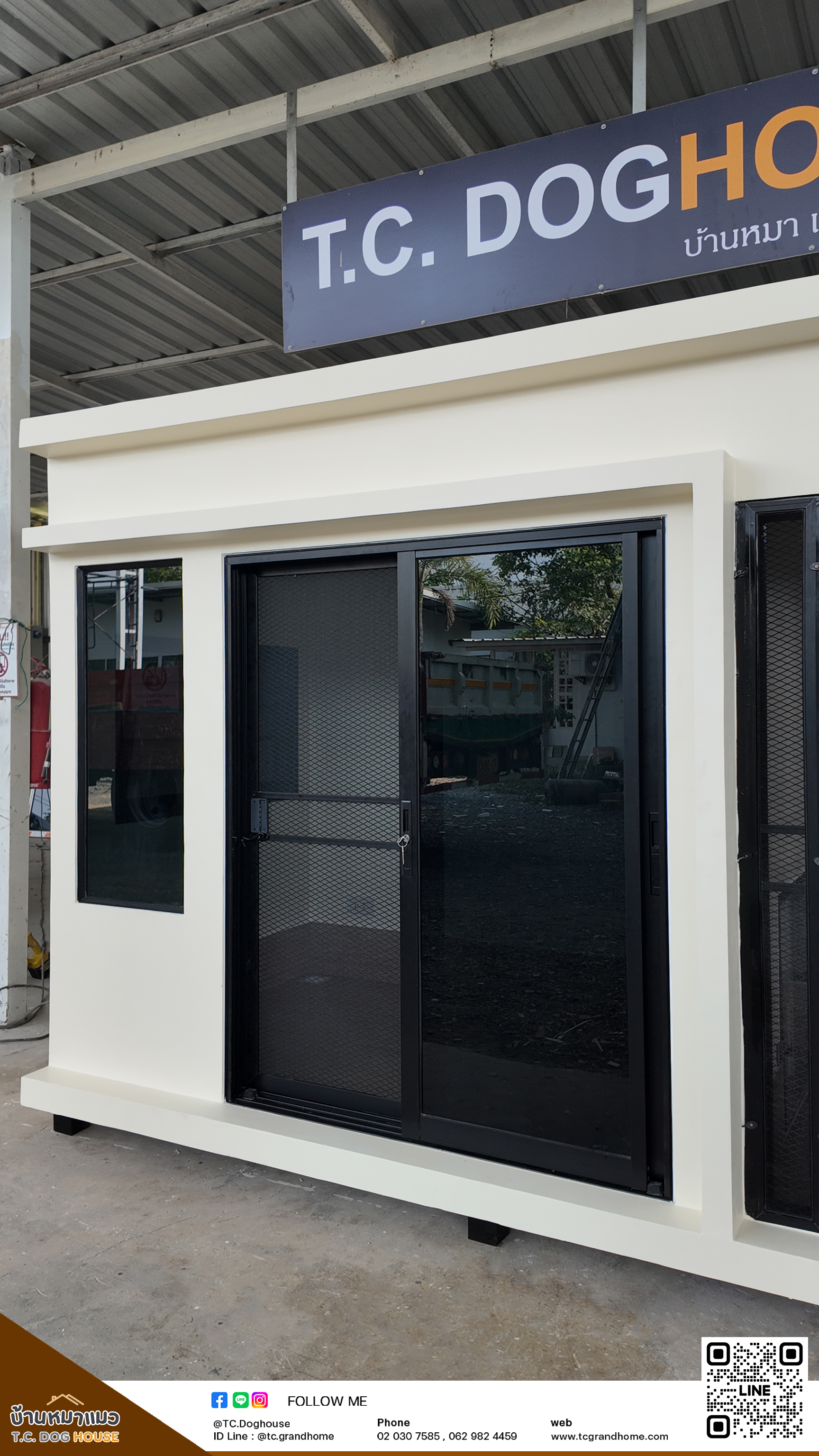 บ้านหมา บ้านแมว แบบ 4 โมเดิร์นสไตล์ ขนาด 150x300x200cm. - Image 5
