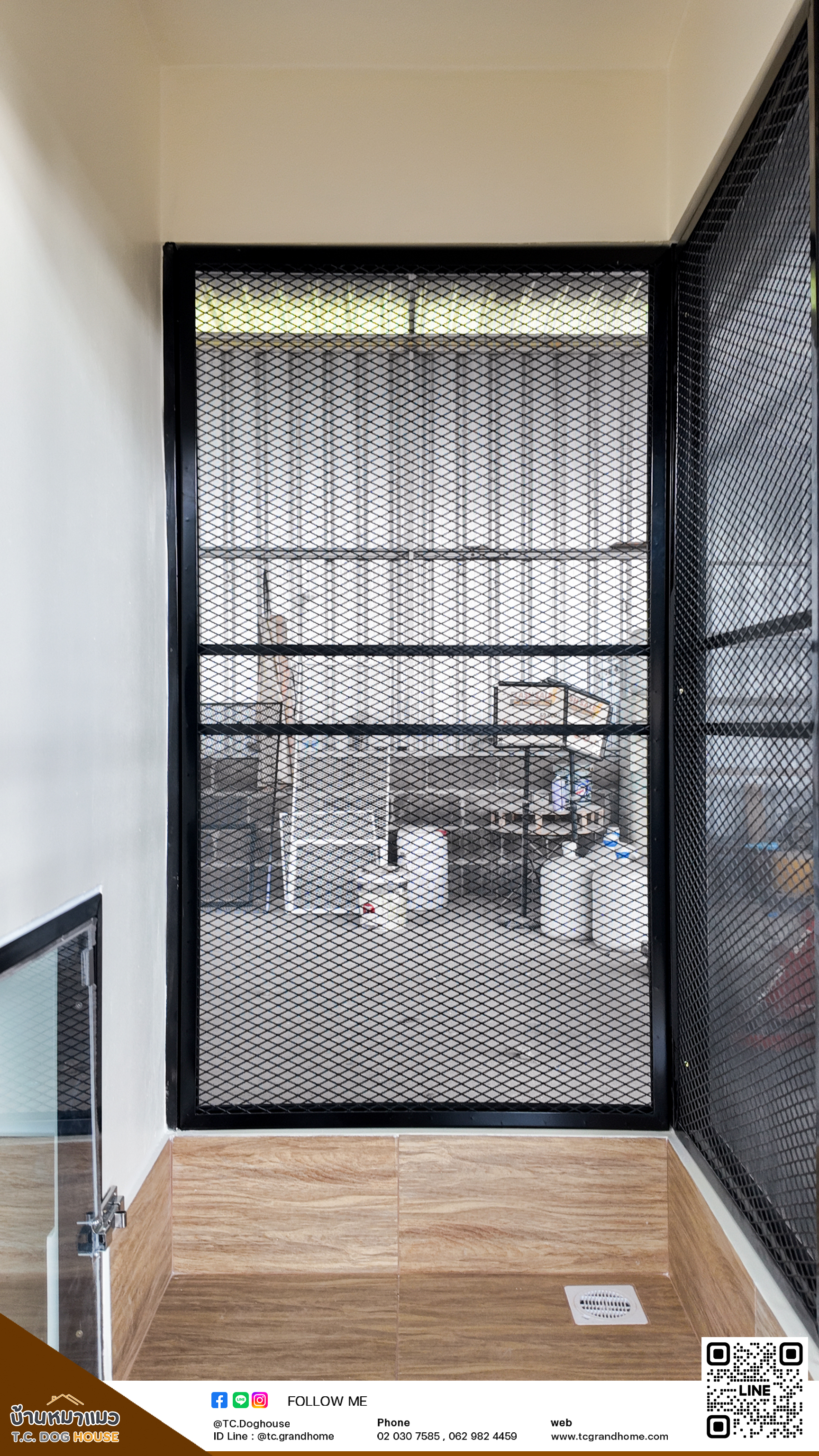 บ้านหมา บ้านแมว แบบ 4 โมเดิร์นสไตล์ ขนาด 150x300x200cm. - Image 10