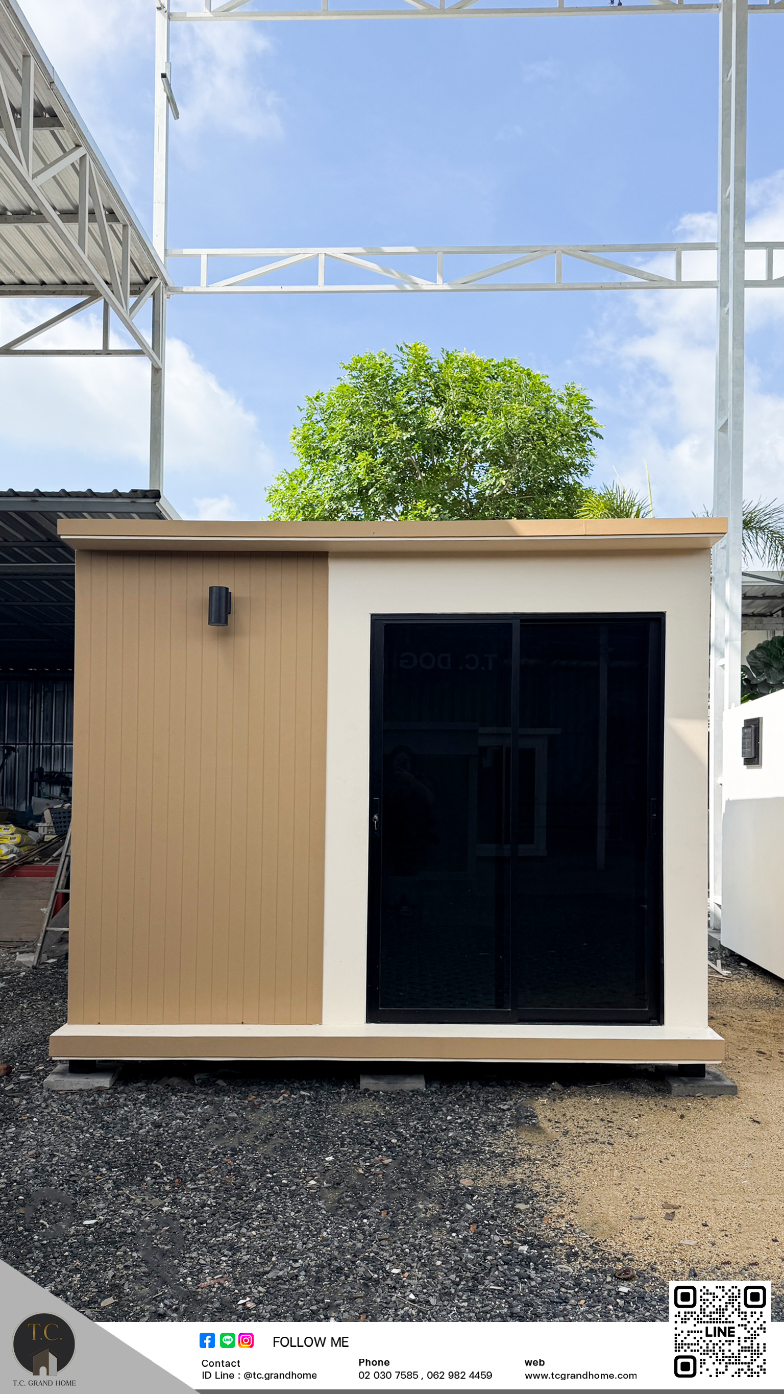 ห้องพัก ห้องแม่บ้าน แบบ 1 โมเดิร์นสไตล์ ขนาด 300x300x250cm. (พร้อมห้องน้ำ) - Image 2