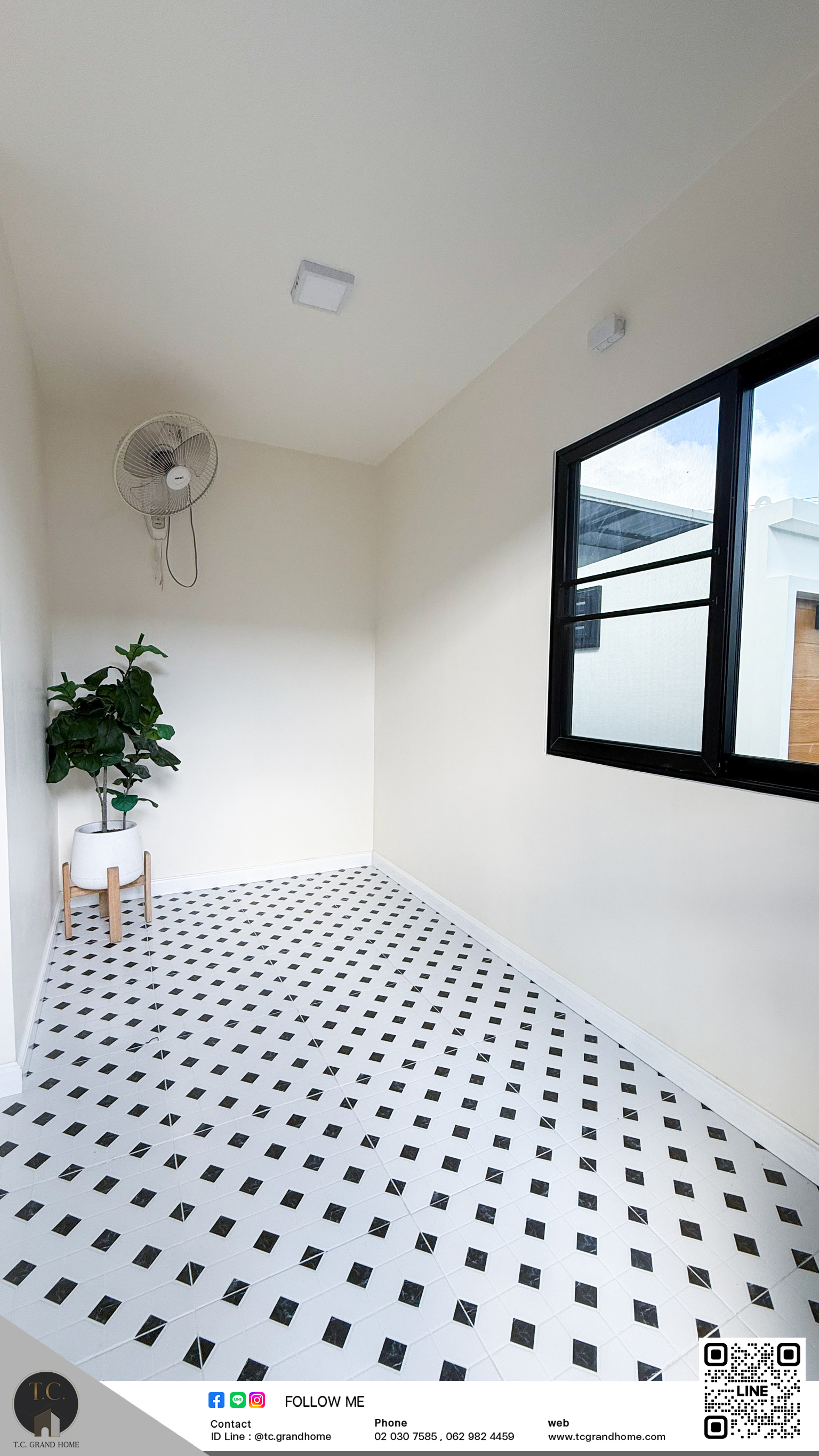 ห้องพัก ห้องแม่บ้าน แบบ 1 โมเดิร์นสไตล์ ขนาด 300x300x250cm. (พร้อมห้องน้ำ) - Image 4