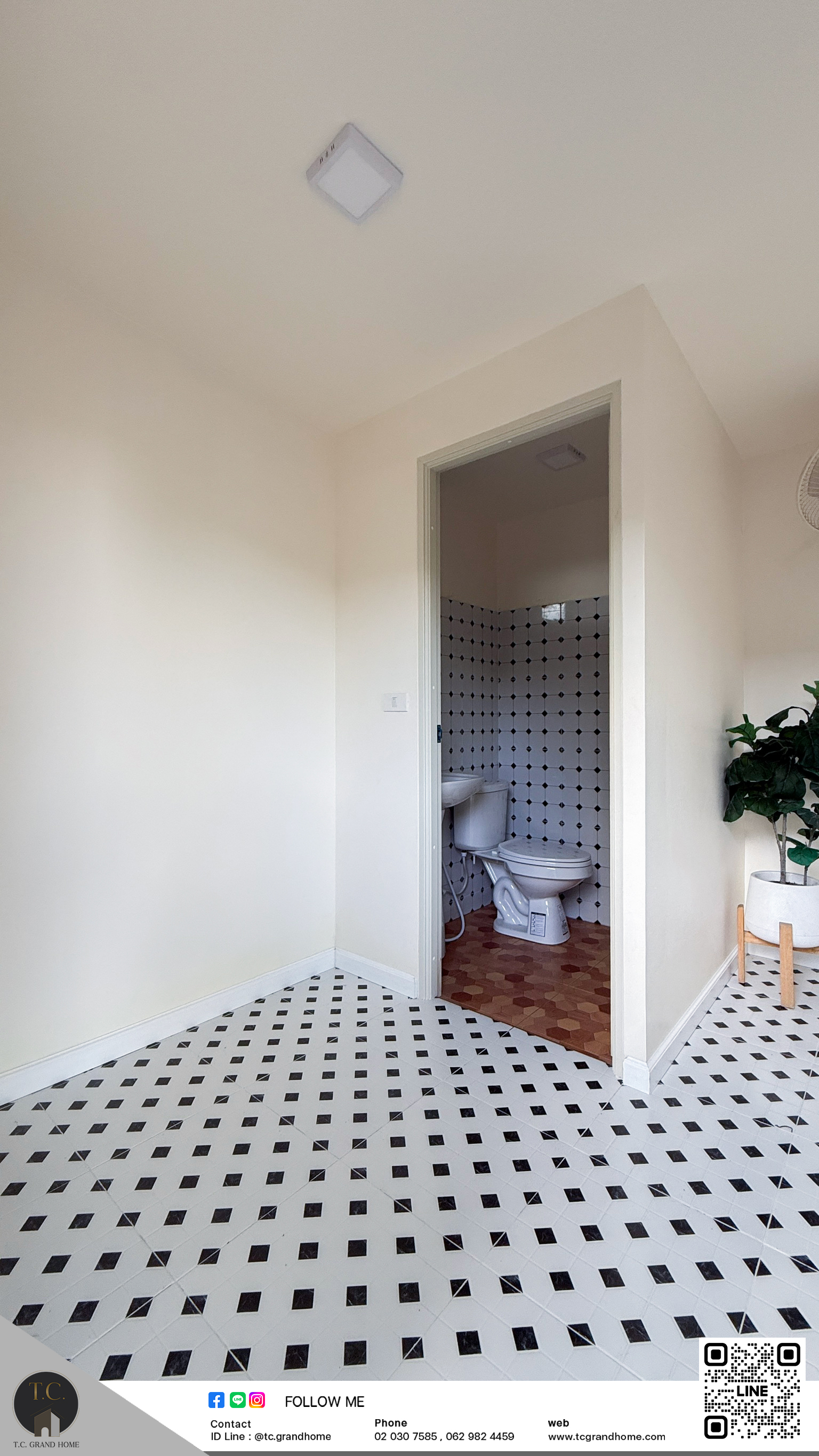 ห้องพัก ห้องแม่บ้าน แบบ 1 โมเดิร์นสไตล์ ขนาด 300x300x250cm. (พร้อมห้องน้ำ) - Image 6