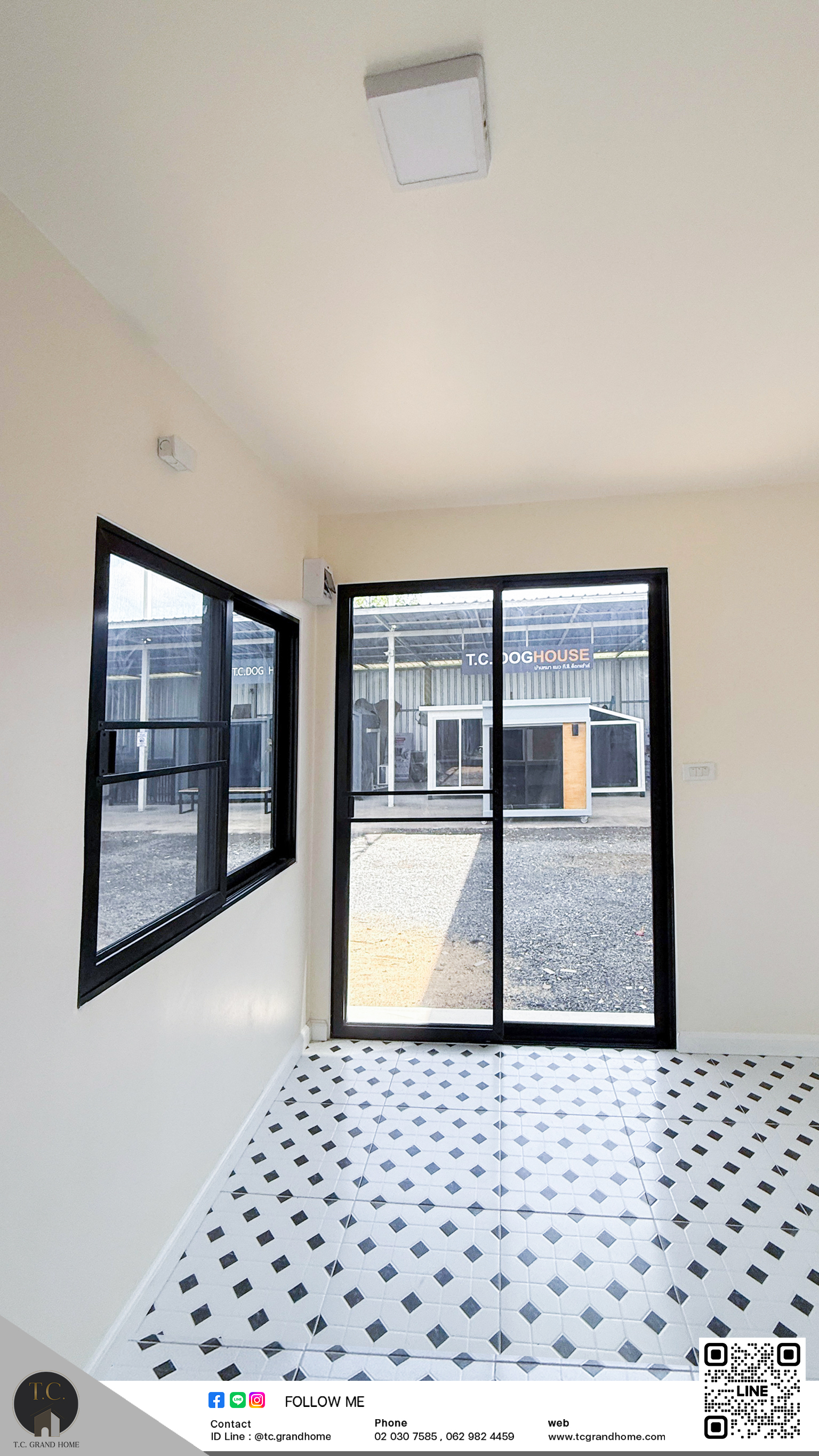 ห้องพัก ห้องแม่บ้าน แบบ 1 โมเดิร์นสไตล์ ขนาด 300x300x250cm. (พร้อมห้องน้ำ) - Image 7