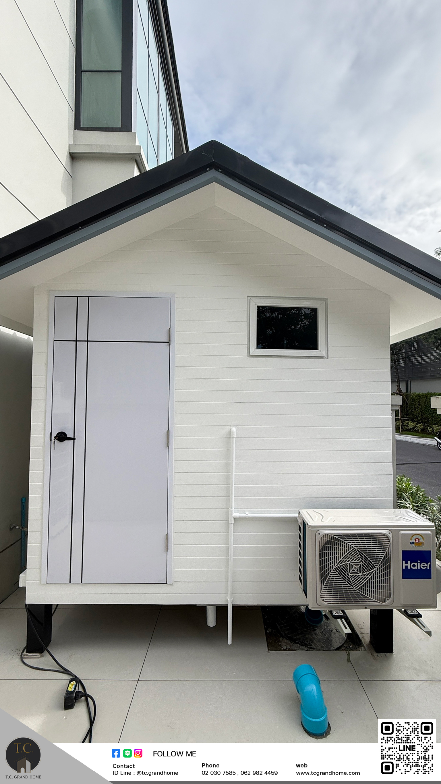 ห้องพัก ห้องแม่บ้าน แบบ 2 โมเดิร์นสไตล์ ขนาด 220x350x280cm. (พร้อมห้องน้ำ) - Image 5