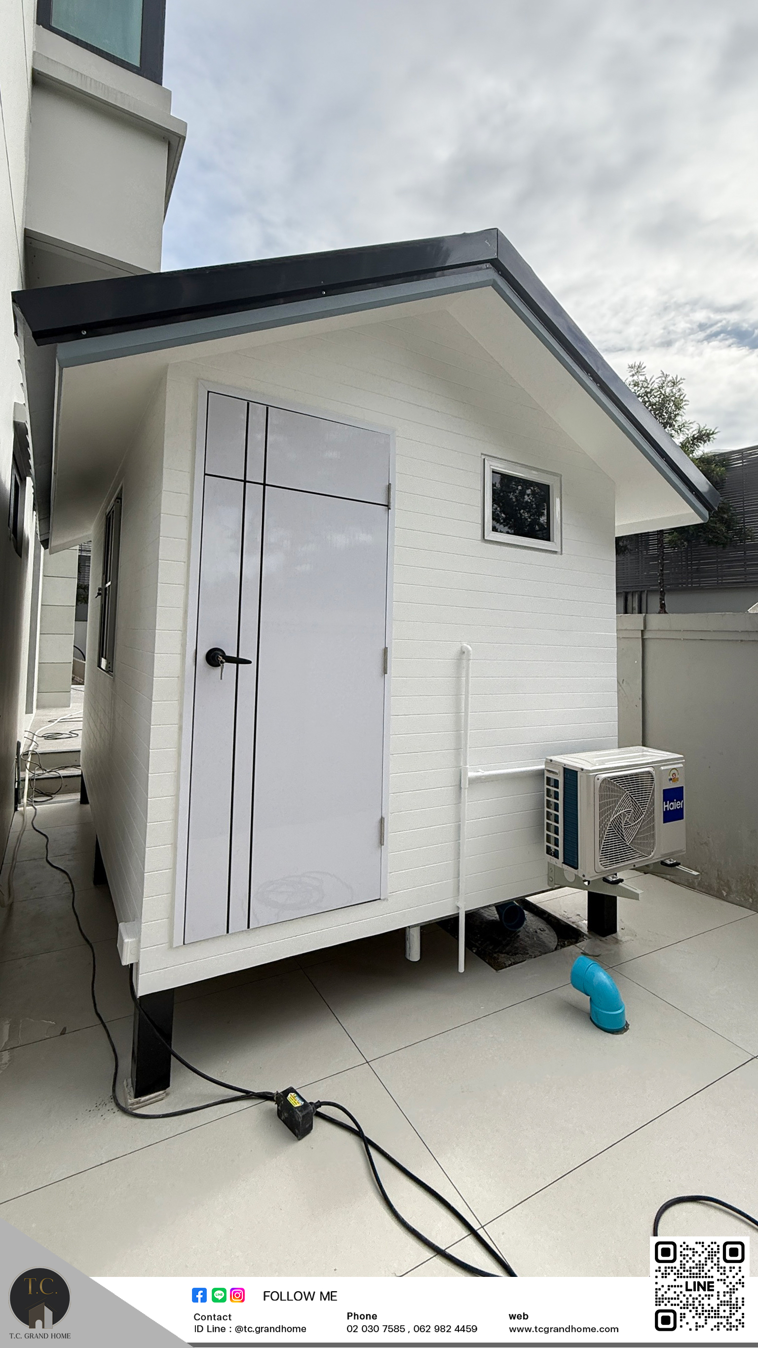 ห้องพัก ห้องแม่บ้าน แบบ 2 โมเดิร์นสไตล์ ขนาด 220x350x280cm. (พร้อมห้องน้ำ) - Image 6