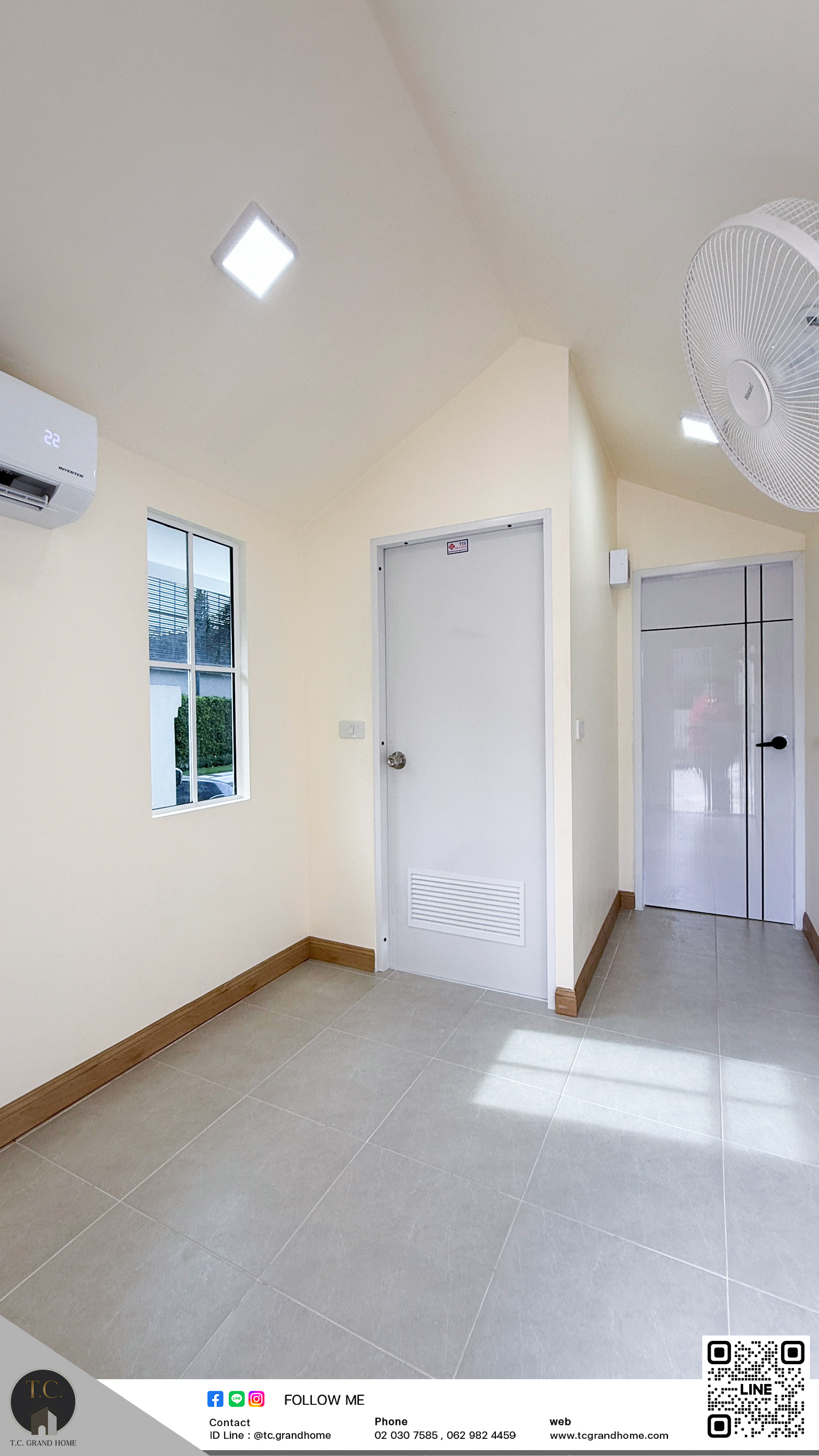 ห้องพัก ห้องแม่บ้าน แบบ 2 โมเดิร์นสไตล์ ขนาด 220x350x280cm. (พร้อมห้องน้ำ) - Image 7