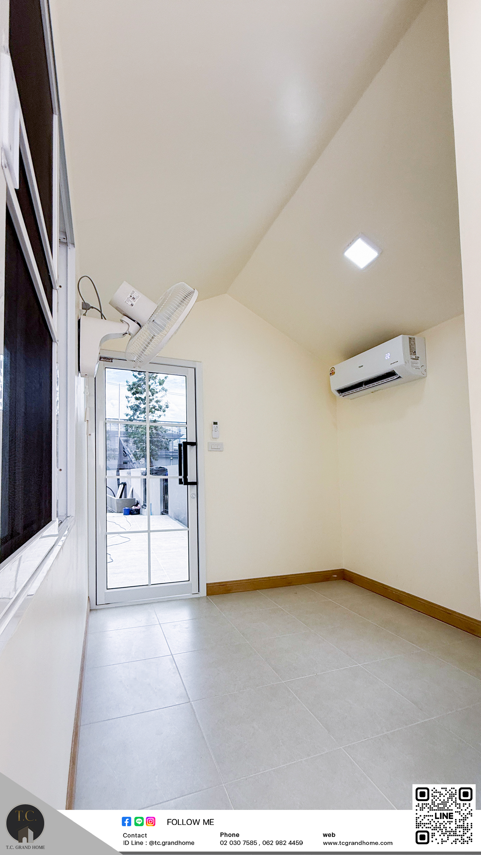 ห้องพัก ห้องแม่บ้าน แบบ 2 โมเดิร์นสไตล์ ขนาด 220x350x280cm. (พร้อมห้องน้ำ) - Image 8