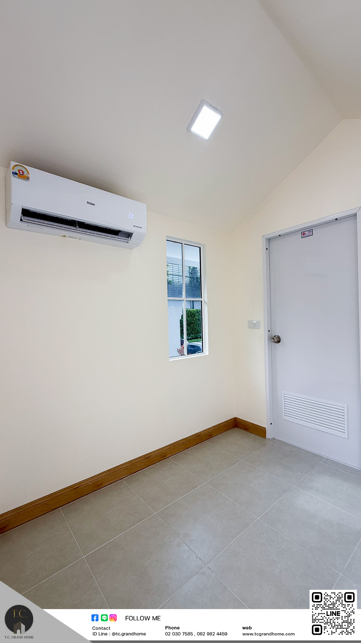 ห้องพัก ห้องแม่บ้าน แบบ 2 โมเดิร์นสไตล์ ขนาด 220x350x280cm. (พร้อมห้องน้ำ) - Image 9