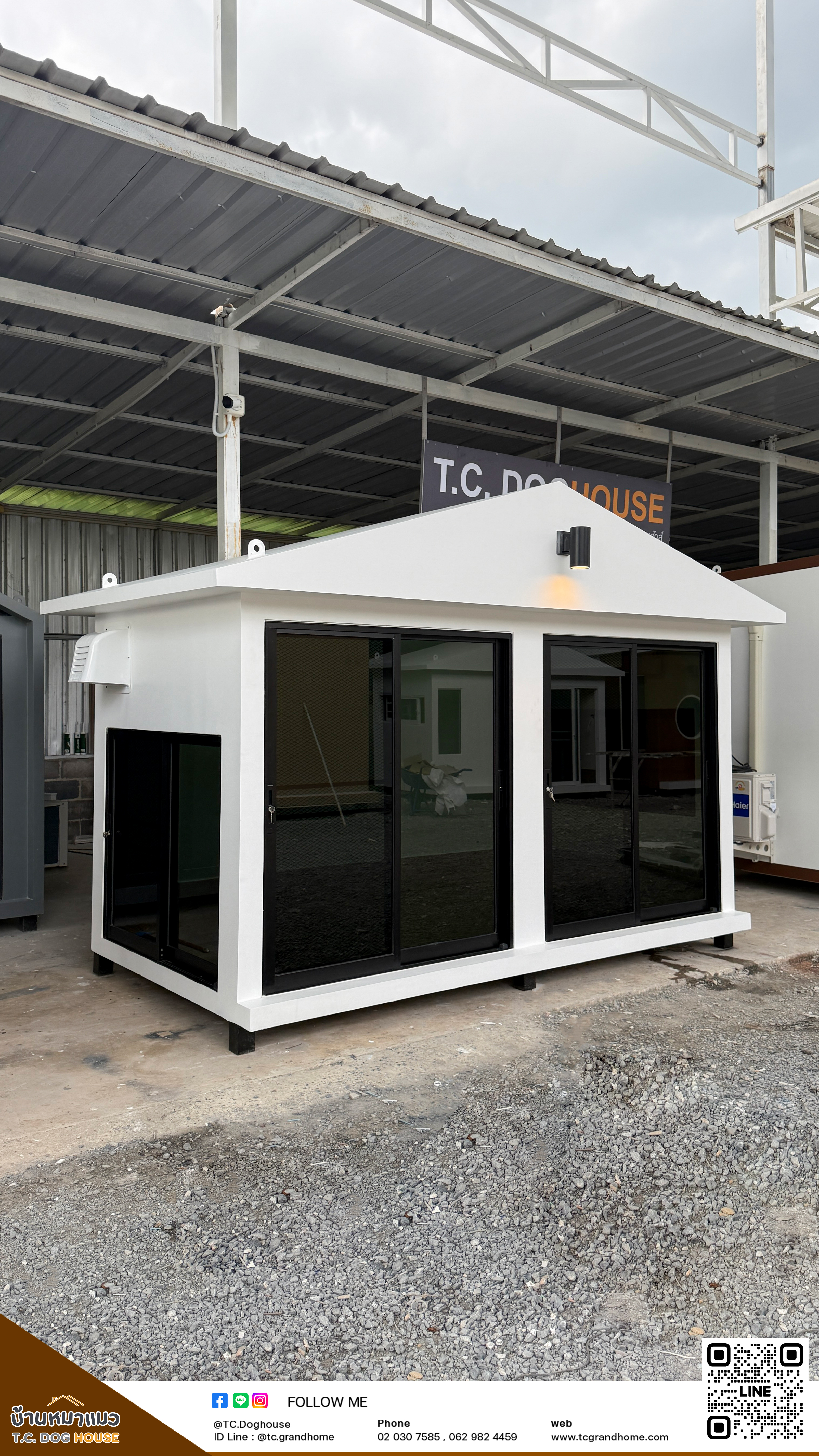 บ้านหมา บ้านแมว แบบ 45 นอร์ดิกสไตล์ ขนาด 150x300x220cm. - Image 2