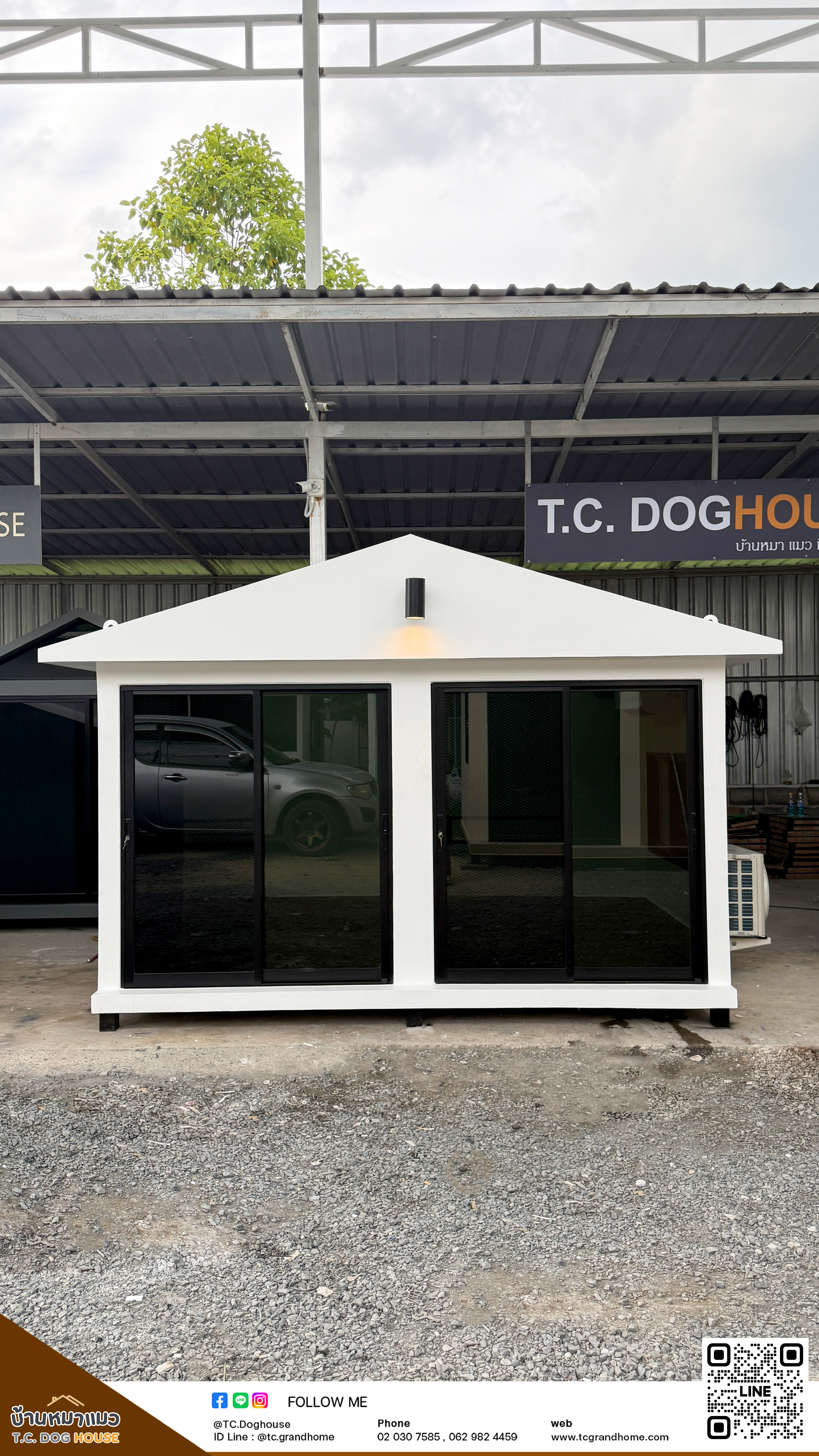 บ้านหมา บ้านแมว แบบ 45 นอร์ดิกสไตล์ ขนาด 150x300x220cm.